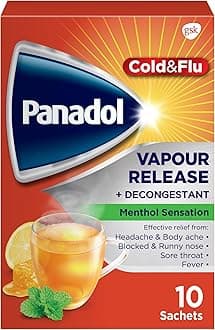 Cold and Flu Vapour Release and Decongestant Sachets for Fast Relief of Cold Symptoms 10-Sachets