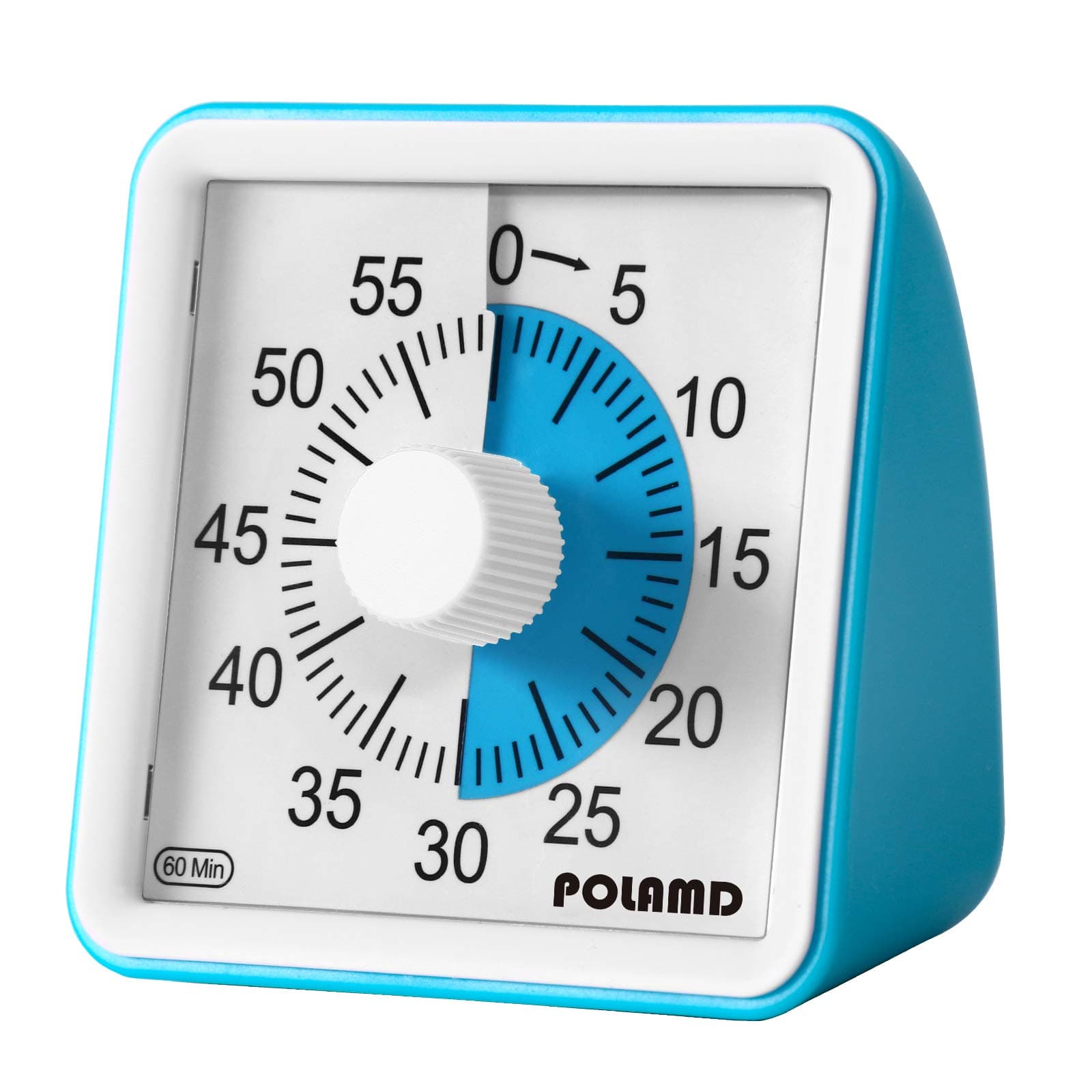 60-Minute Visual Analog Timer, Countdown Clock for Kids and Adults, Time Management Tool for Teaching Cooking Homework Meeting Games, No Loud Ticking