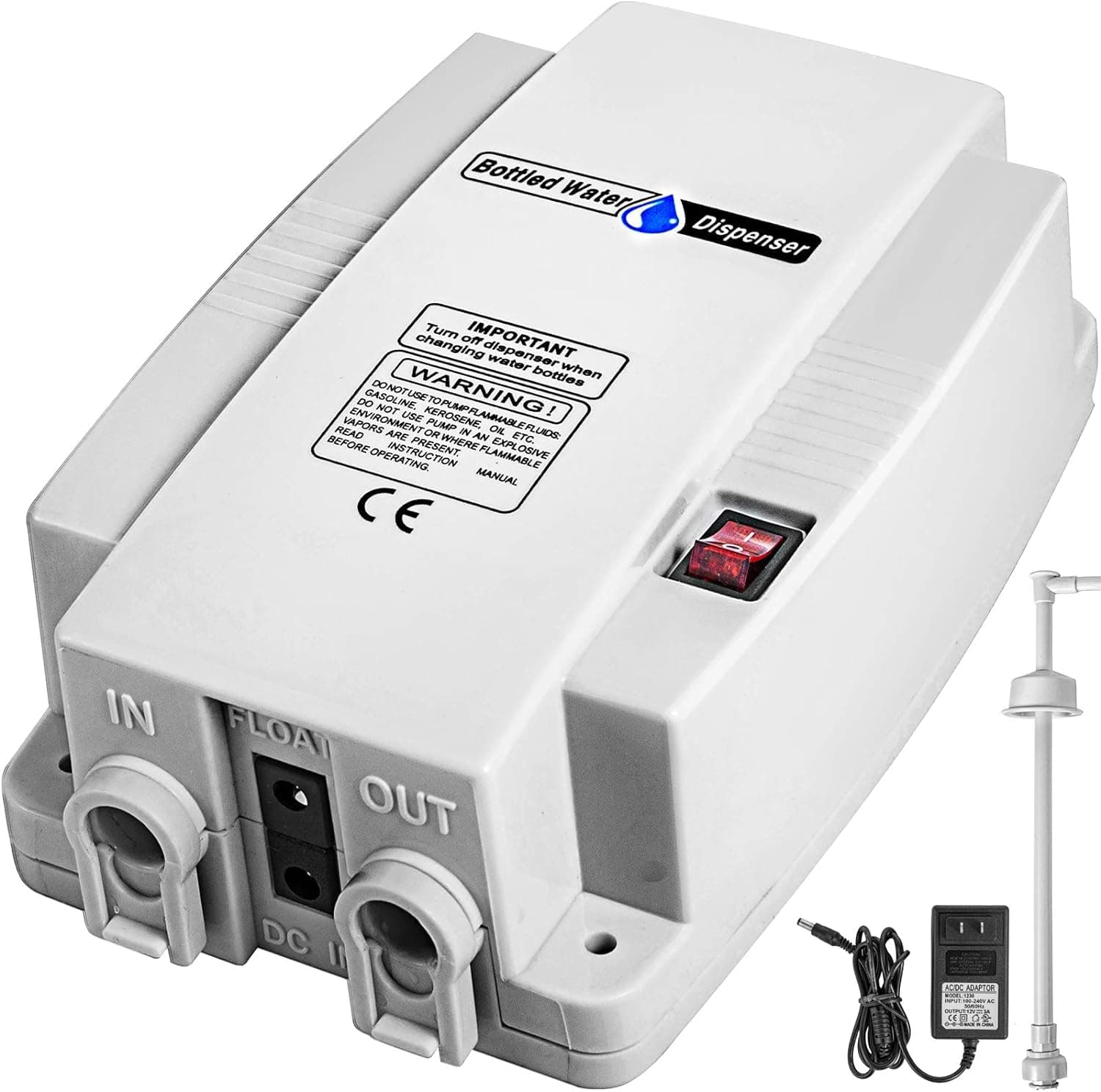 Bottled Water Dispenser Pump System, 5 Gallon Dispensing System, Automatic Electric Water Dispenser, Single Inlet Water Jug Pump, Compatible Use with Coffee/Tea Machine, Refrigerator, Ice Maker