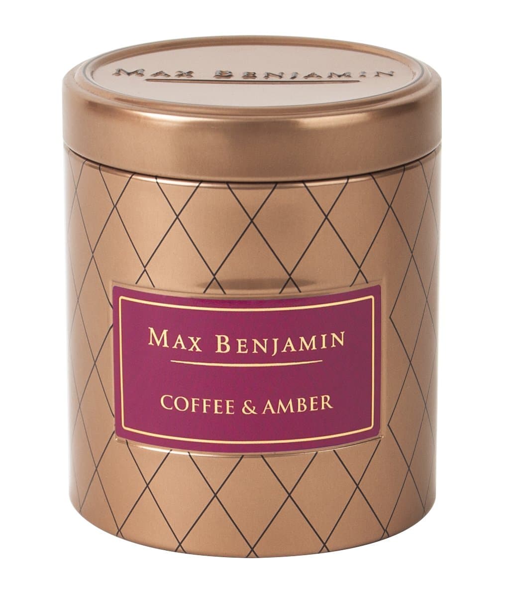 Max Benjamin Amber-Coffee Scented Candle in Tin