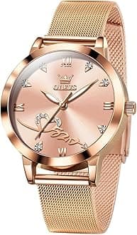 OLEVSWatch for Men UK Stainless Steel Designer Diamonds Dress Men's Wrist Watches for Men Waterproof with Date and Day Analog Quartz Watches