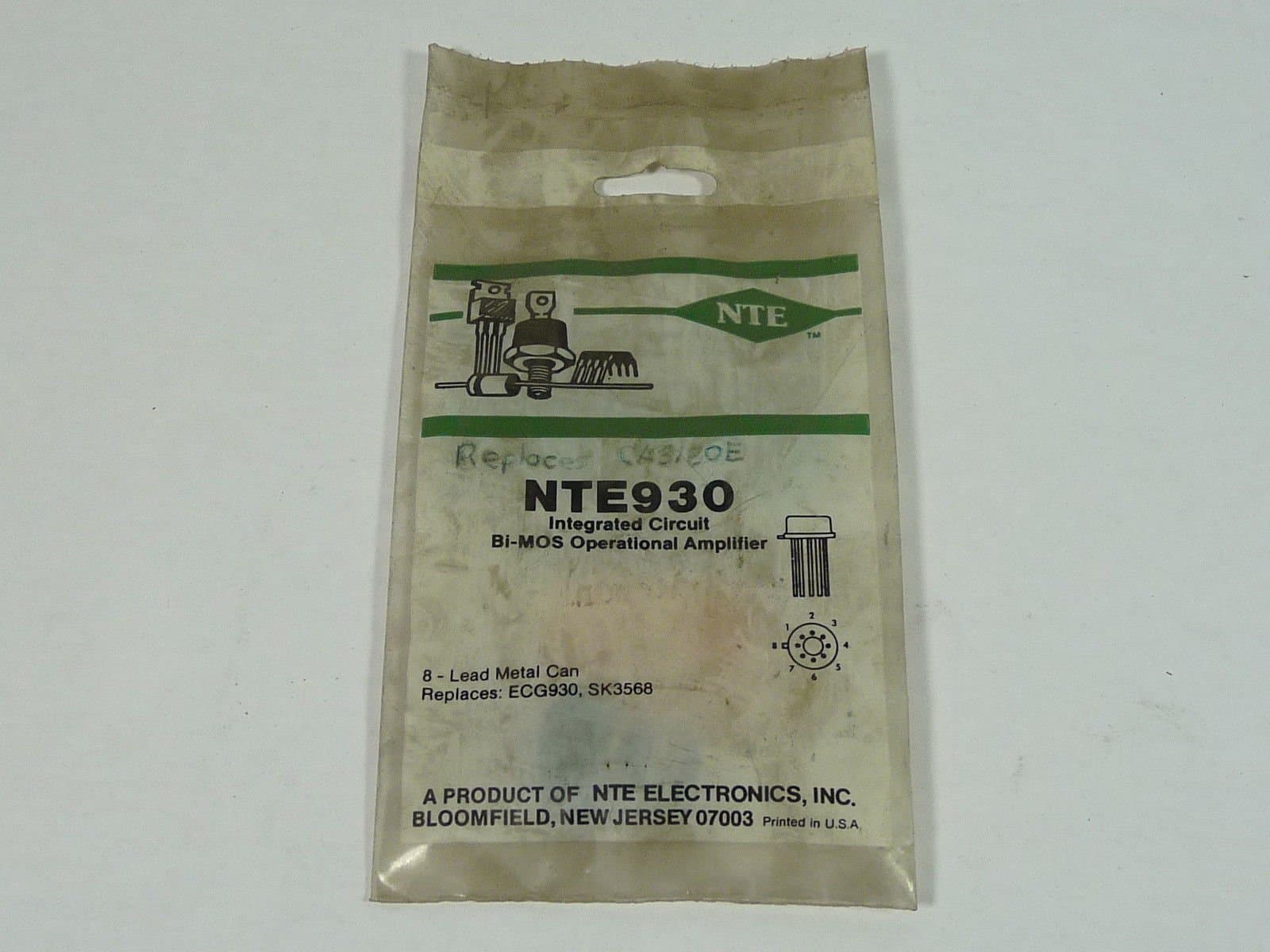 NTE930 Linear Integrated Circuit BiMOS Operational Amp