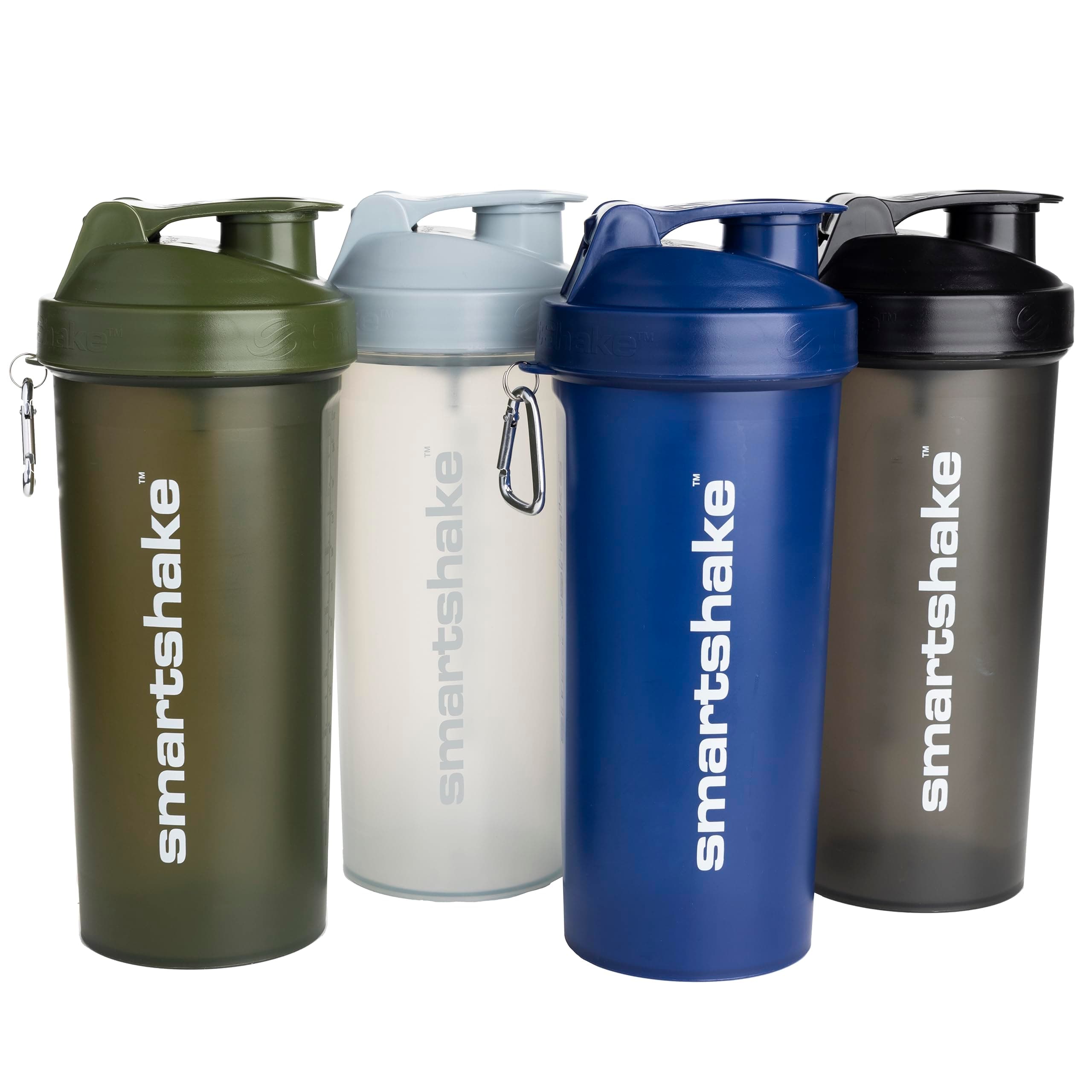 – Lite 4 Pack Protein Shaker Bottle 800 ml | 27 oz Leakproof Gym Workout Shaker Bottle, BPA Free Protein Powder Shaker Cup for Men Women(Mist Gray, Army Green, Black, Navy Blue)