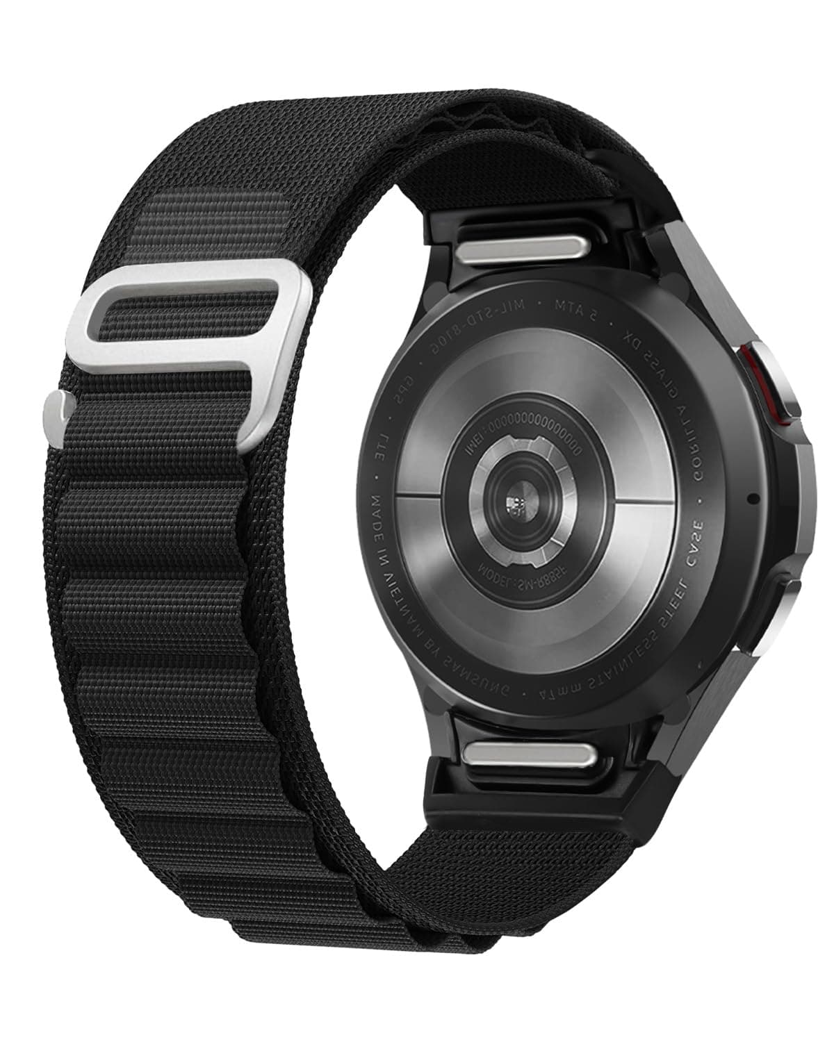 One Click Alpine Loop Bands Compatible with Samsung Galaxy Watch 7 Band/Galaxy Watch 6 4 5 FE Band 40mm 44mm/Watch 6 4 Classic 47mm 43mm 42mm 46mm/5 Pro 45mm, 20mm No Gap Nylon Sport Strap for Men