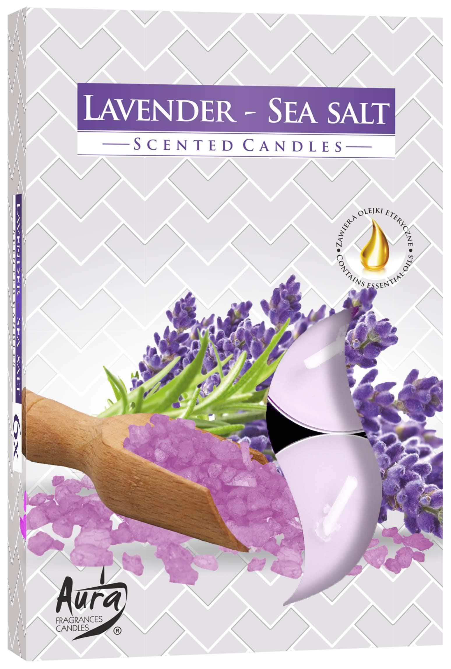Bispol Scented Tealights 6 Pcs - Lavender Sea Salt
