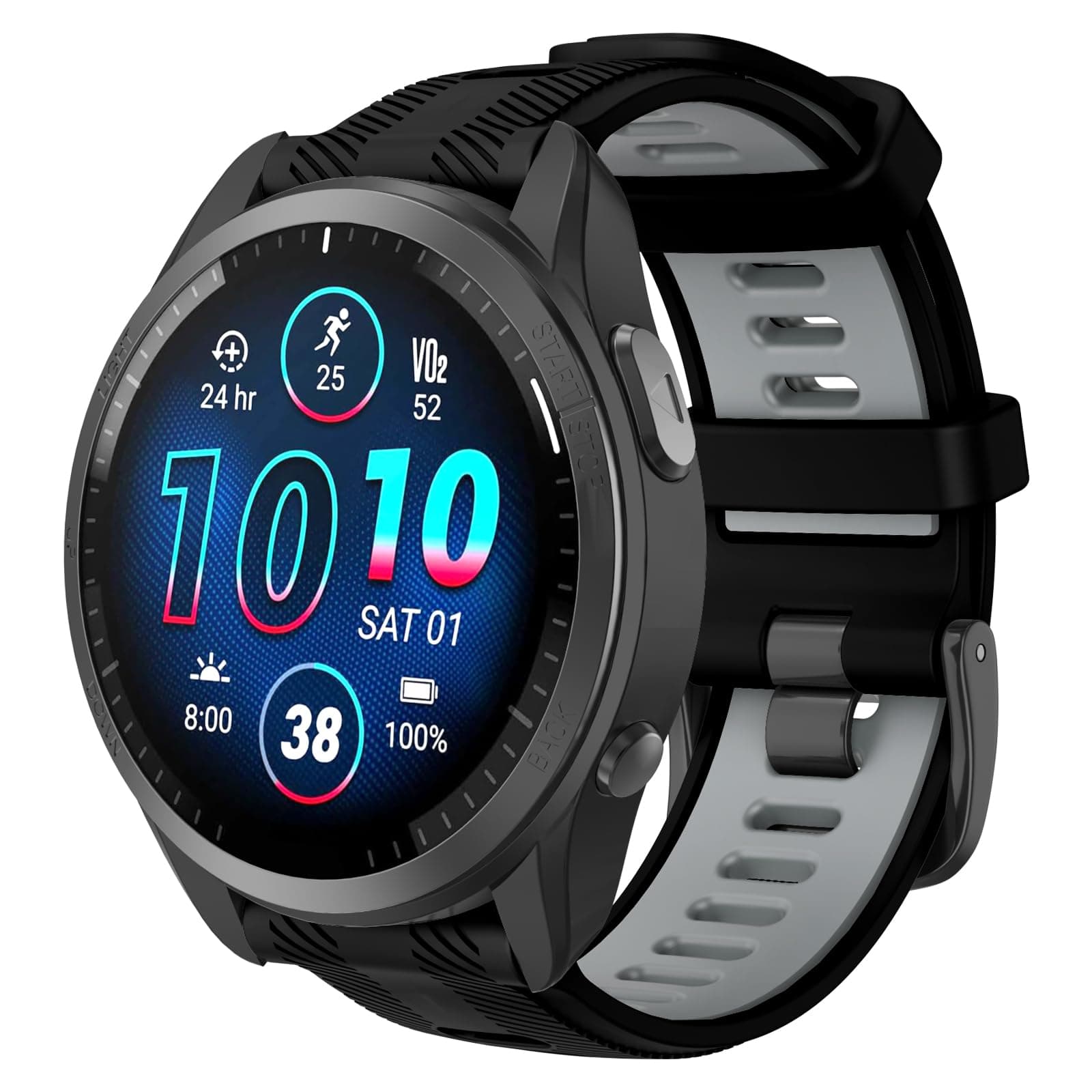 22mm Watch Strap for Garmin Forerunner 965/955, Silicone Replacement Band for Forerunner 945/935, Fenix 5