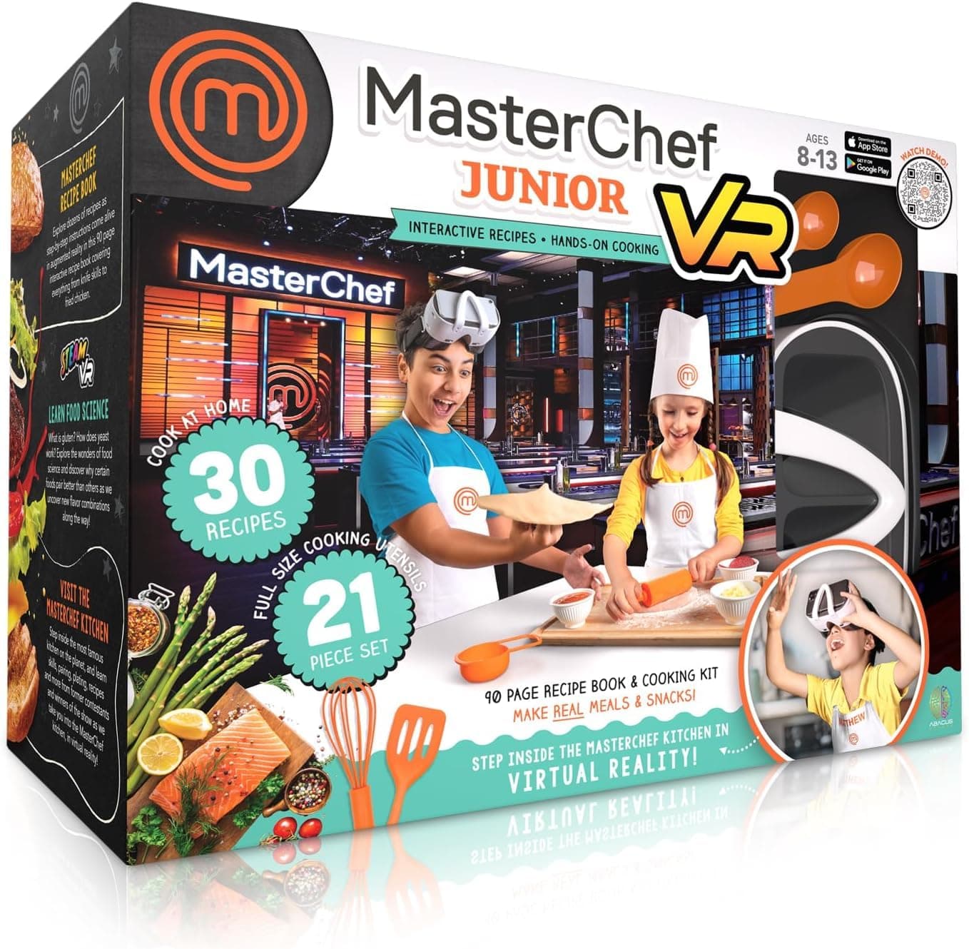 VR MasterChef Junior - Virtual Reality Kids Cookbook and Interactive STEM Learning Activity Set (Full Version - Includes Goggles) - for Ages 8 and Up - Spanish Language Version