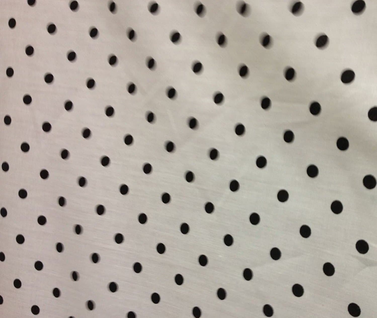 Small Polka Dot Poly Cotton Black Dots on White 58 Inch Fabric By the Yard (F.E.