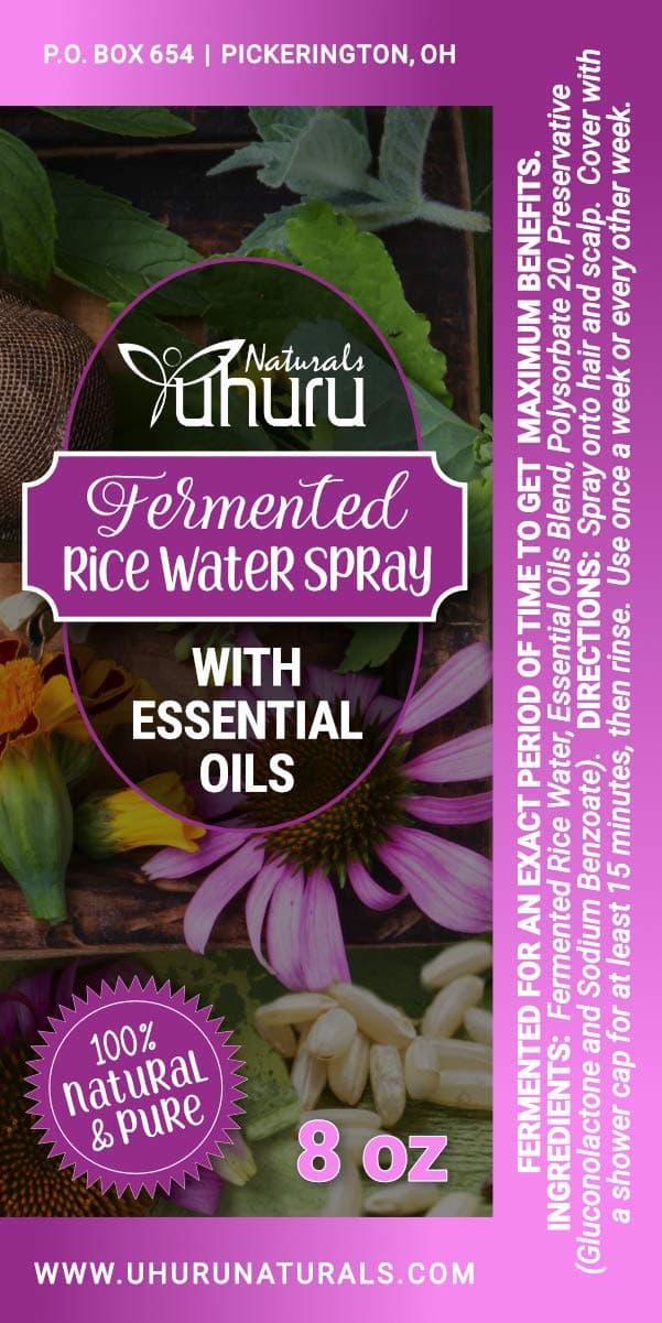Fermented Rice Water w/Essential Oils- pH Balanced - We have perfected our Fermented Rice Water to a Science for an exact period of time 4 Maximum Benefits (8oz)