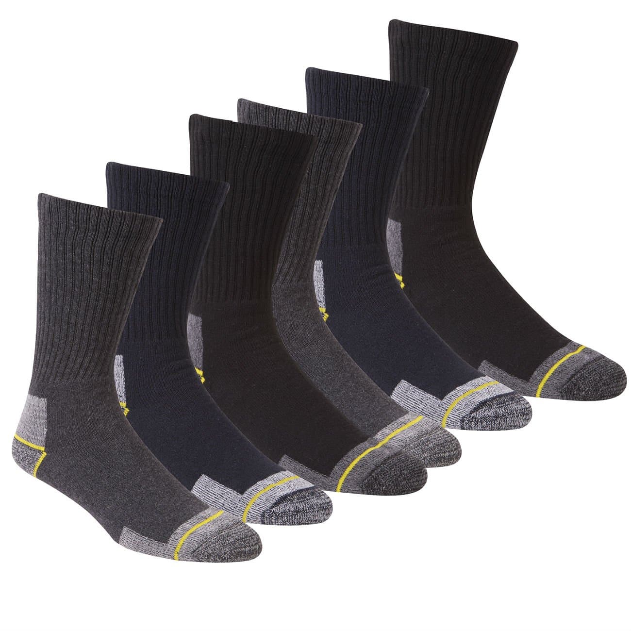 WORK SOCKS Men's Size 12-14 Thick Socks Multipack Heavy Duty Reinforced Heel For Steel Toe Boots Mens Work Socks