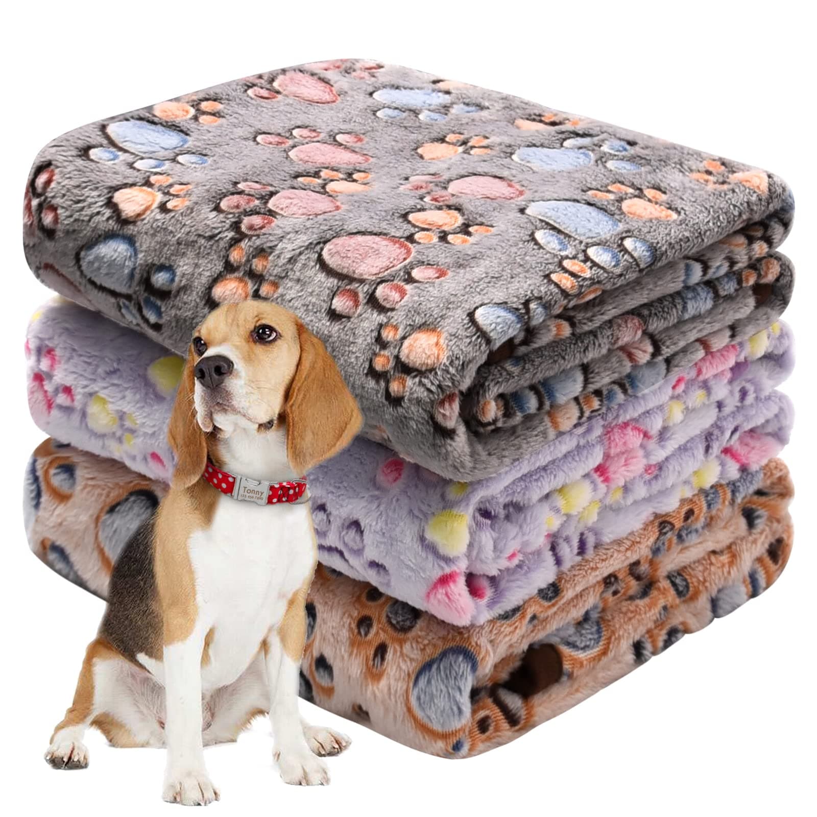 1 Pack 3 Dog Blankets for Medium Dogs,Pet Blankets Soft Fleece Flannel for Dog Cat,Puppy Blankets for Couch Sofa Bed,30"x20"