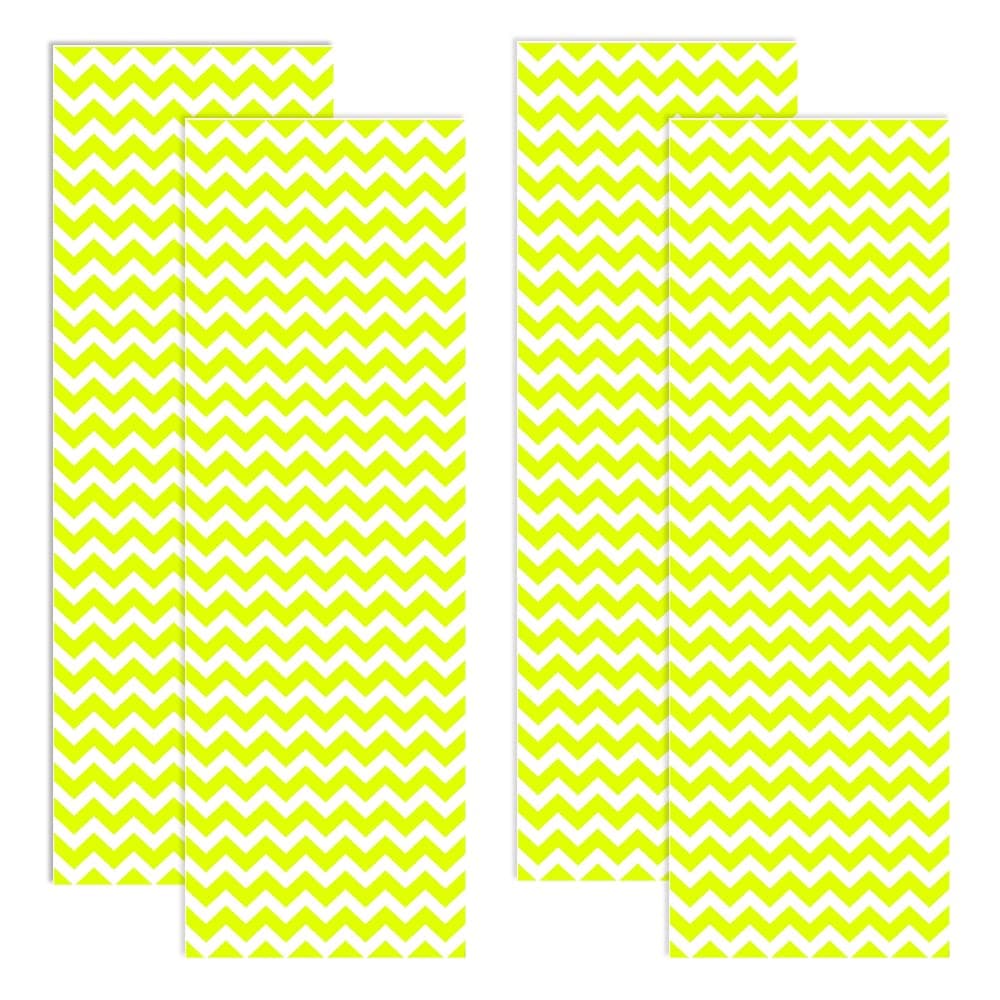 Back to School Magnetic Locker Wallpaper - Chevron (Chartreuse)