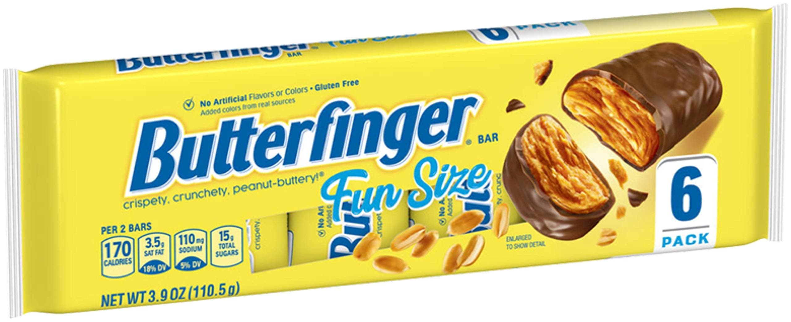 Butterfinger Fun Size Bars 6 Pack Tray, 3.9 oz