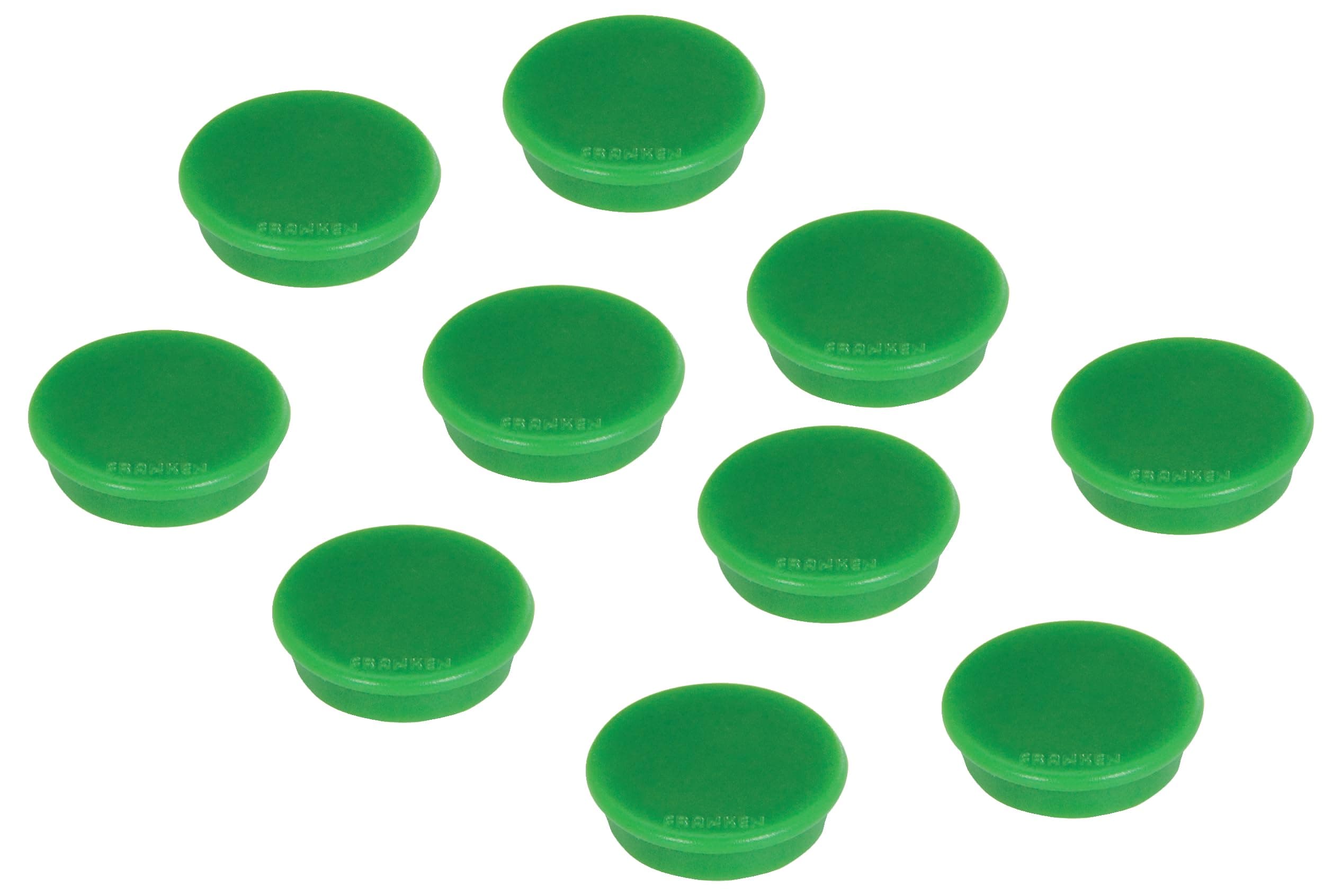 Tacking Magnet Size 24 MM Adhesive Force 300g Green 10 Pieces