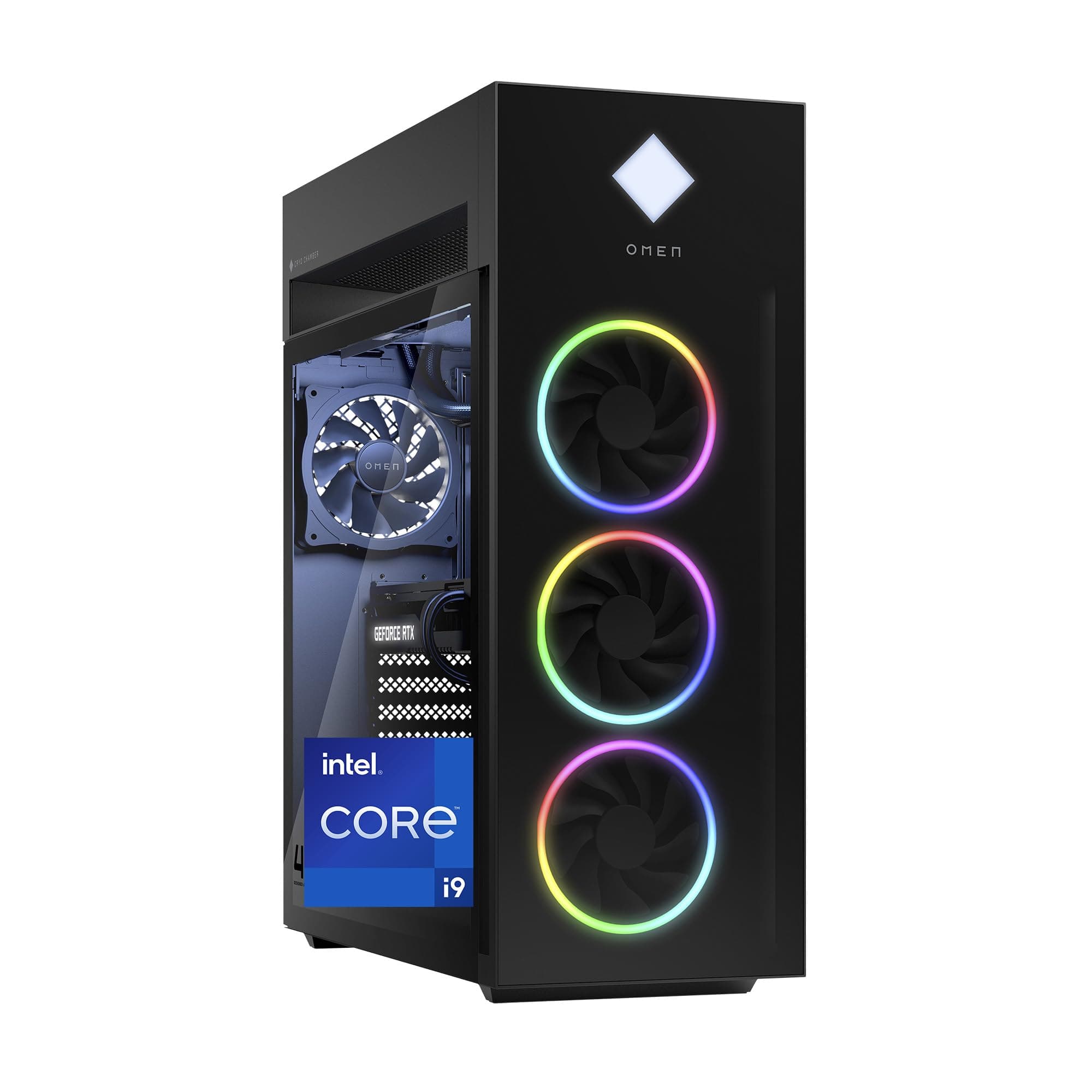 HPOMEN 45L Gaming Desktop, 13th Generation Intel Core i9-13900KF, 16 GB RAM, 1 TB Solid State Drive, NVIDIA GeForce RTX 4070 Ti Graphics, Windows 11 Home, GT22-1082 (2023)