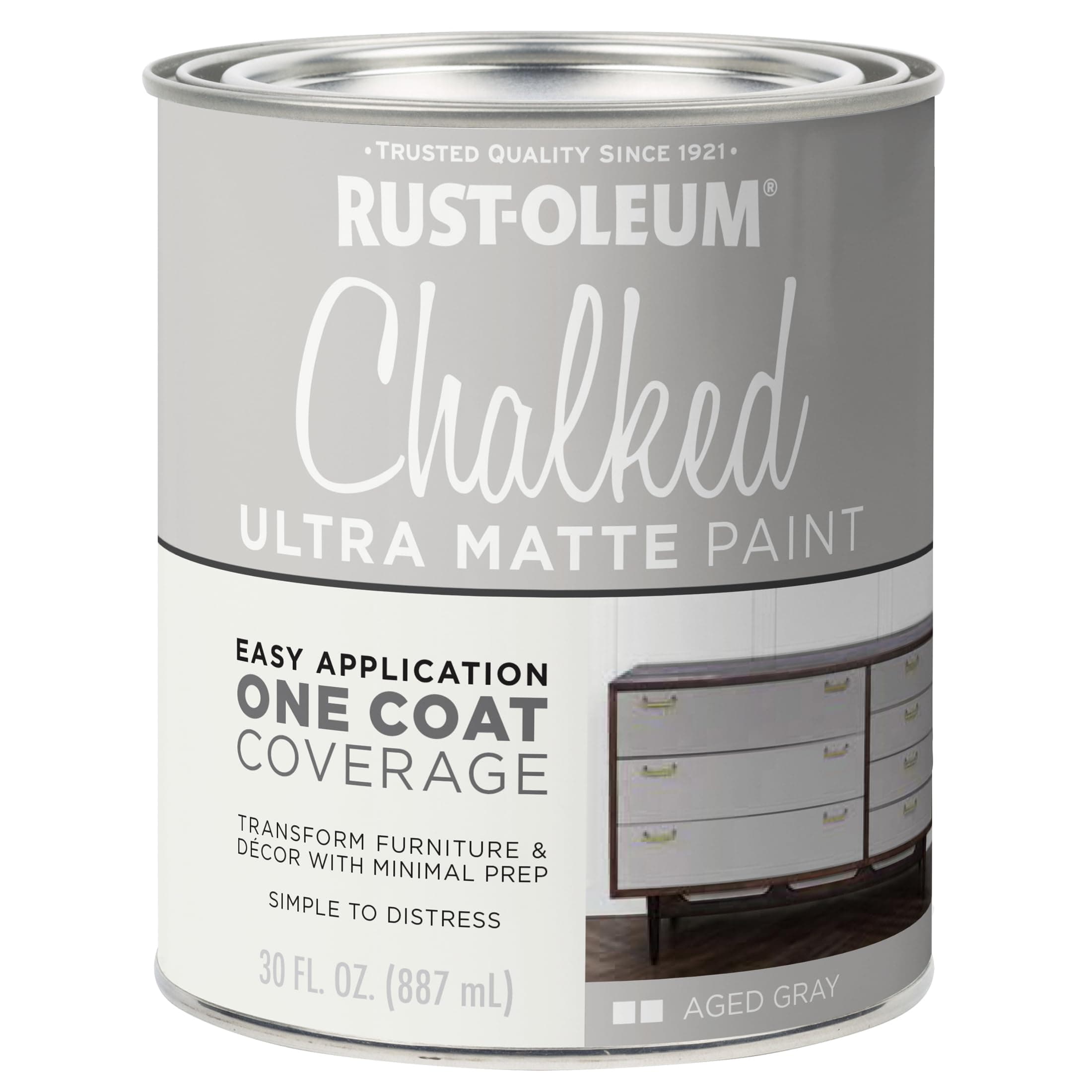 Rust-Oleum 285143 30 Oz. Aged Gray - Chalked Paint