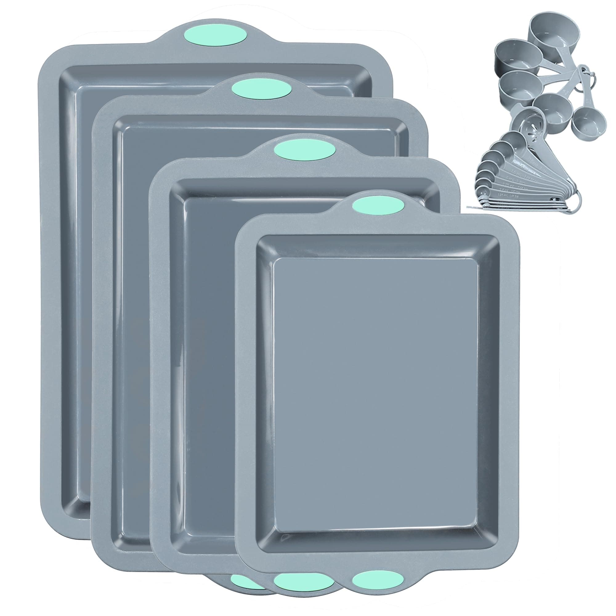 To encounter Silicone Baking Pans Set, 4 Pieces Nonstick Bakeware Set with Ba...