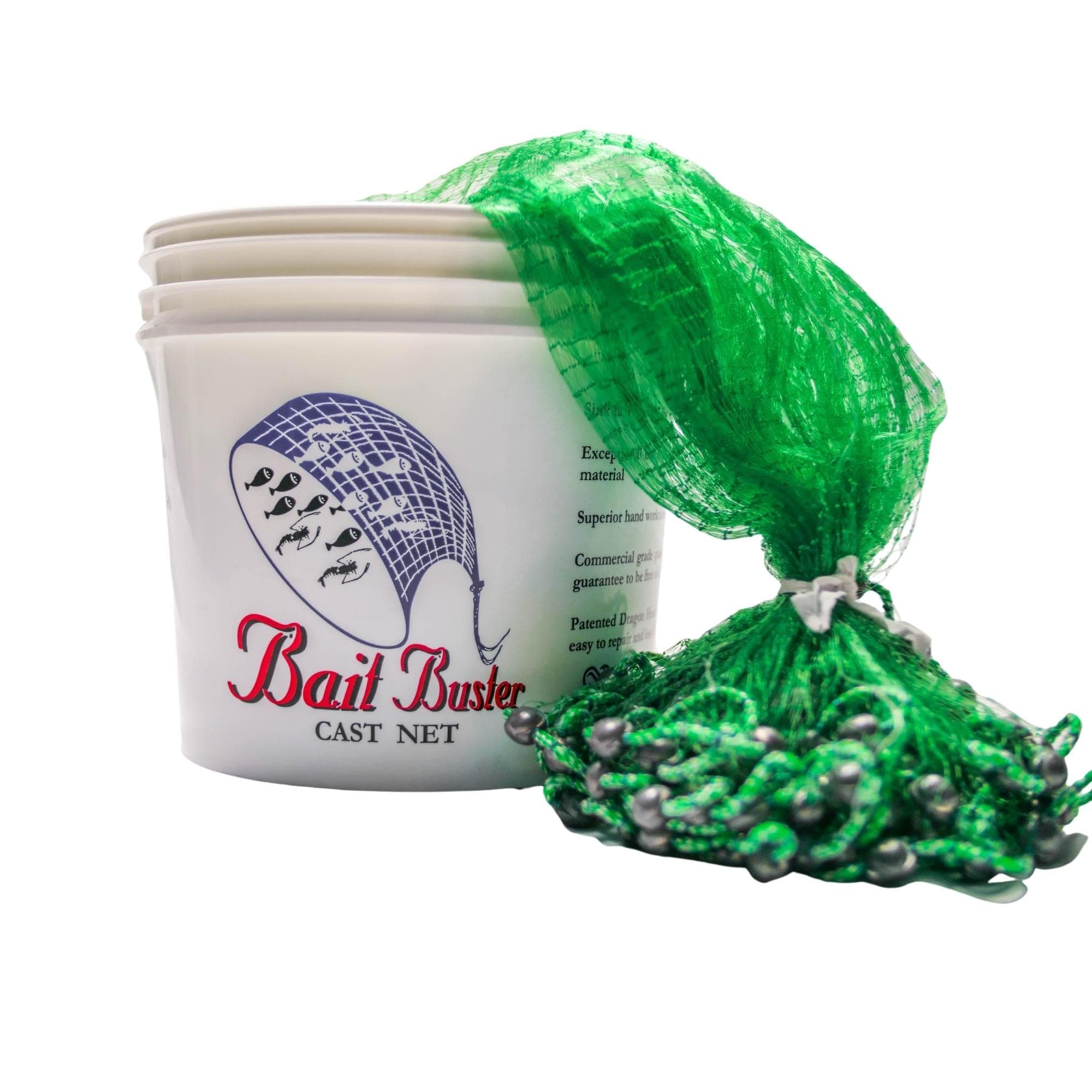 Bait Cast Net: 3/8" Sq. Mesh, 7 ft Radius