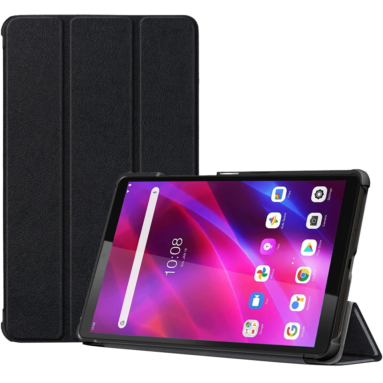ProCase for Lenovo Tab M8 3rd Gen 2022 / Tab M8 HD/Smart Tab M8 / Tab M8 FHD 2019 Case, Slim Smart Cover Stand Folio Case for Lenovo Tab M8 (TB-8506F/TB-8705F/TB-8505F/TB-8505X) –Black