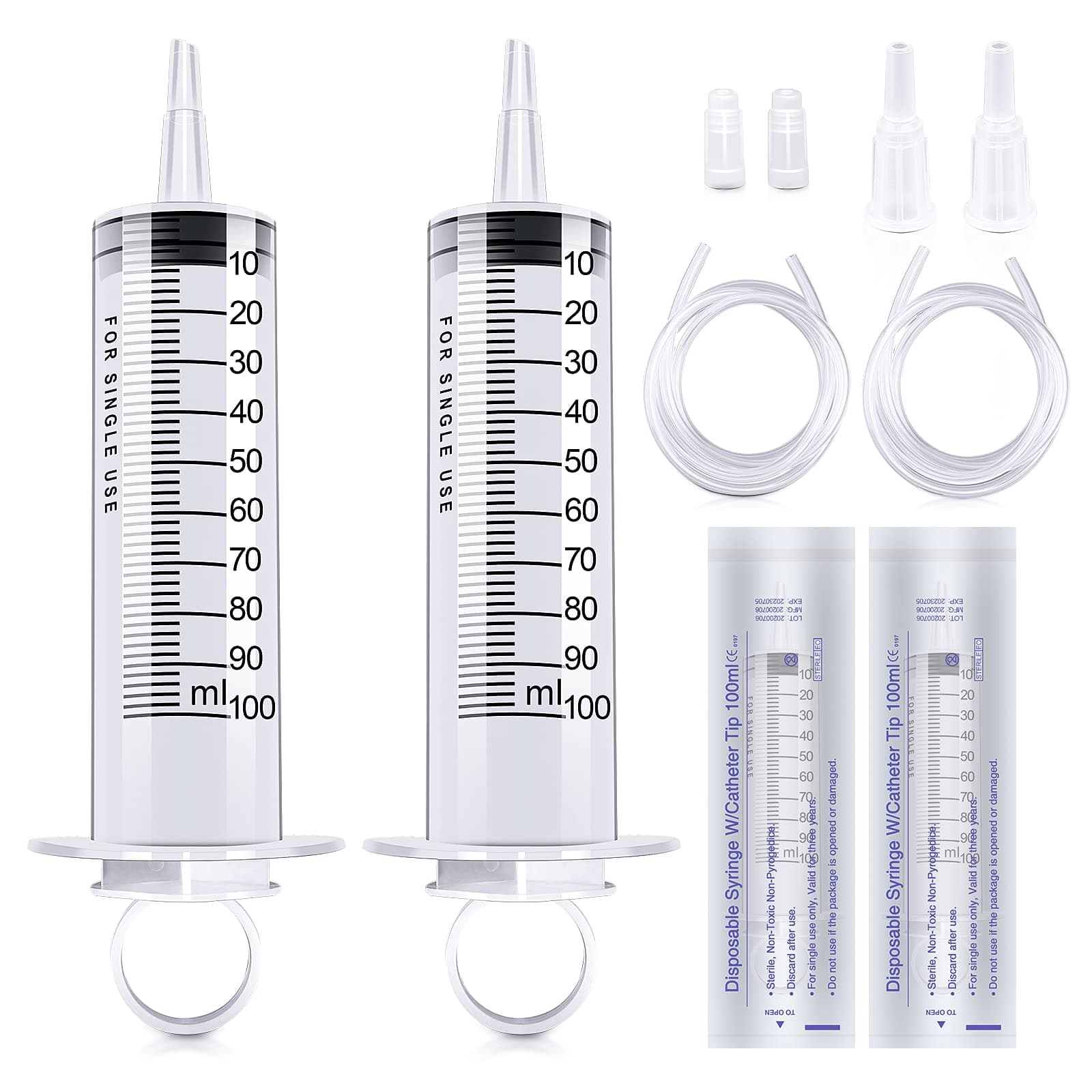 2pcs 100ml syringe