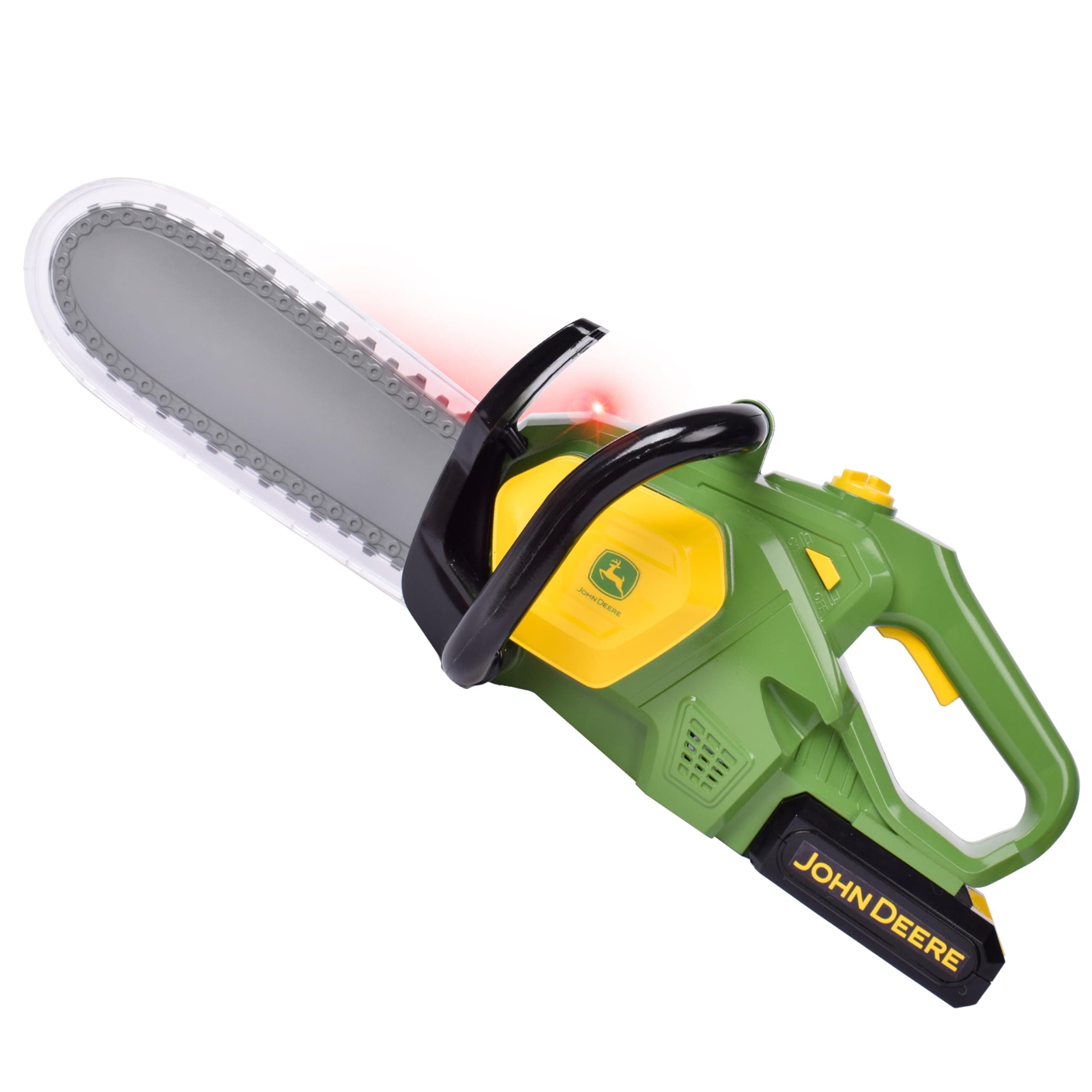 John Deere Power Tools Chainsaw Toy, Construction Tool with Lights and Sounds, Pretend Play Toy for Boys