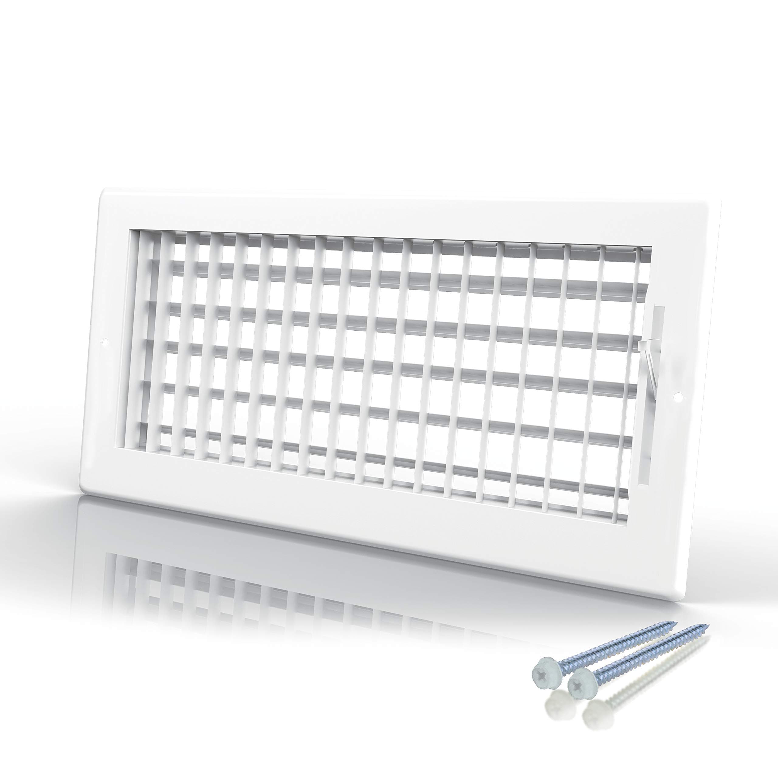 Engera Adjustable Double Deflection HVAC Air Register-Supply Air Diffuser Air Vent Register-Heating/AC Vent Cover-Wall Register 14x6"Duct [16x8"Face]
