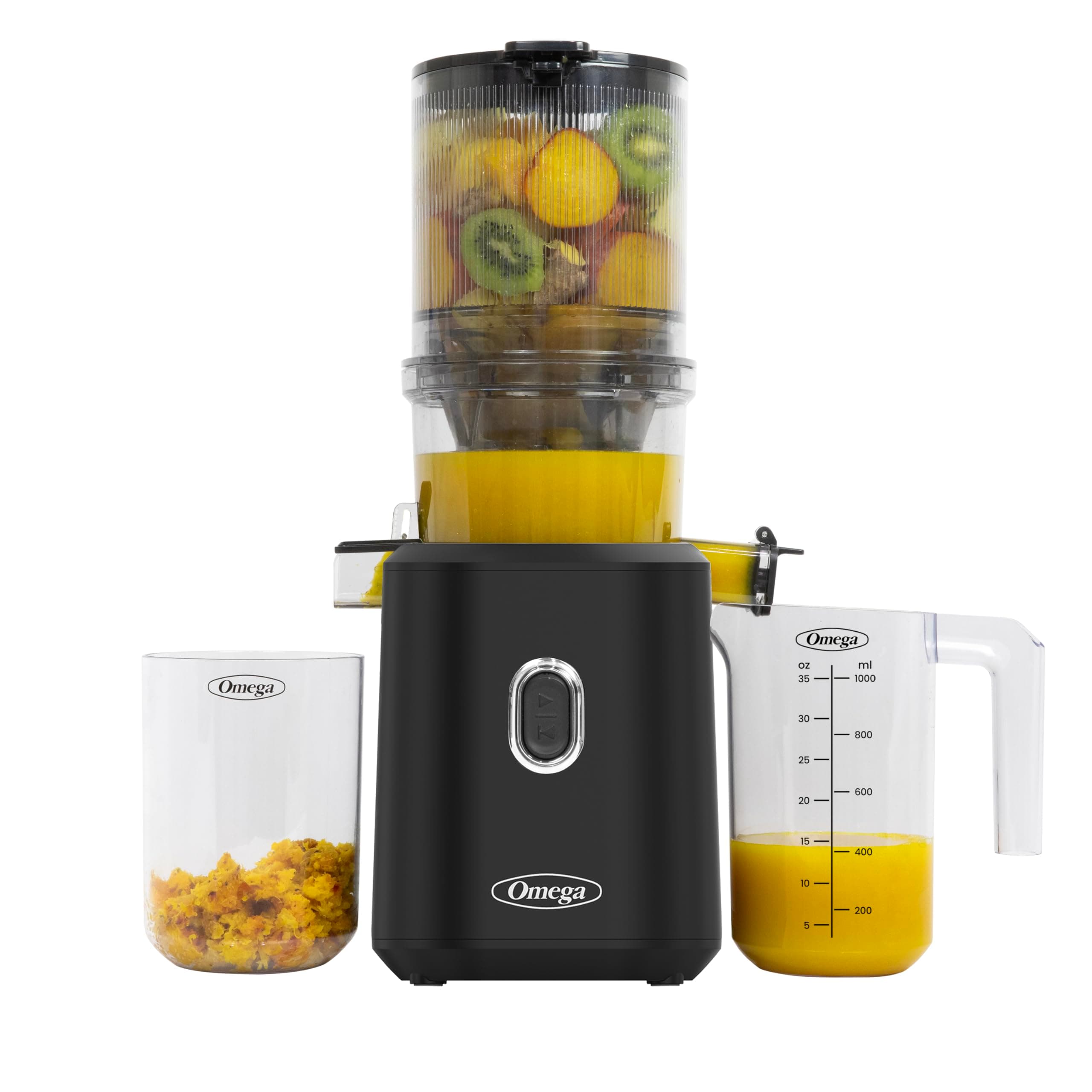 Cold Press Juicer Slow Masticating for Vegetable and Fruit Juice Time Saving Series for Batch Juicing with Extra Large Hopper for Less Prep, 150-Watts, Black