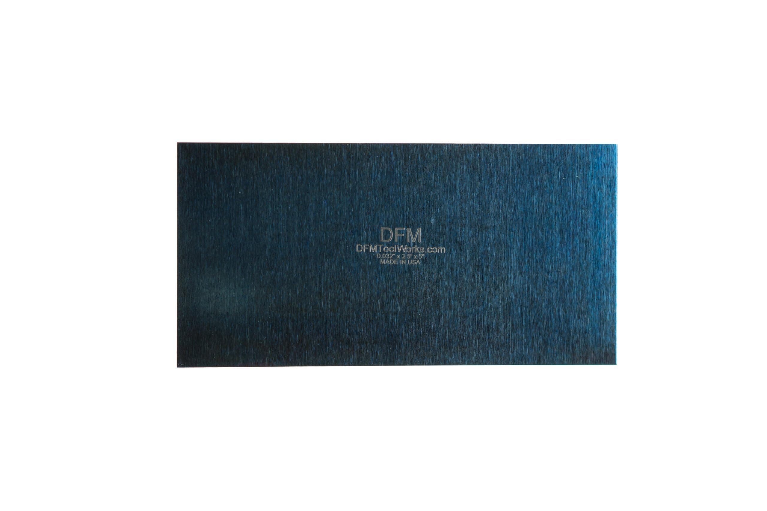 DFM Tool WorksRectangle Card Scraper - Precision Cabinet Multi-use Scraper for Woodworking, Wood Fine Finishers, Glue Scraper, Quality Handcrafted Card Shaping Tool - Made in USA, 1 Quantity - Blue