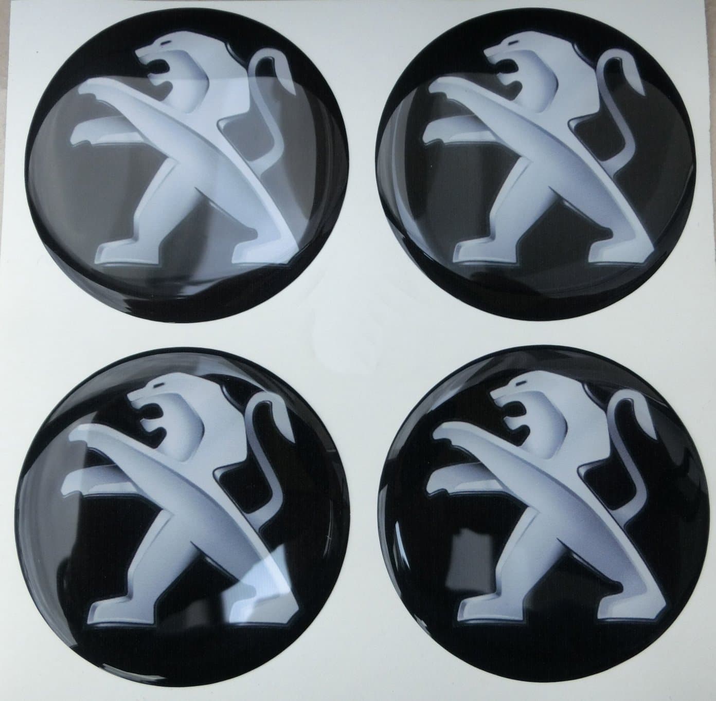 50 mm Black Tuning 3d Effect 3 M Lathes Hub Cap 206 207 208 307 308 2008 3008 5008 Studs Cap Stickers Stickers for Alloy Rims X 4 Pieces