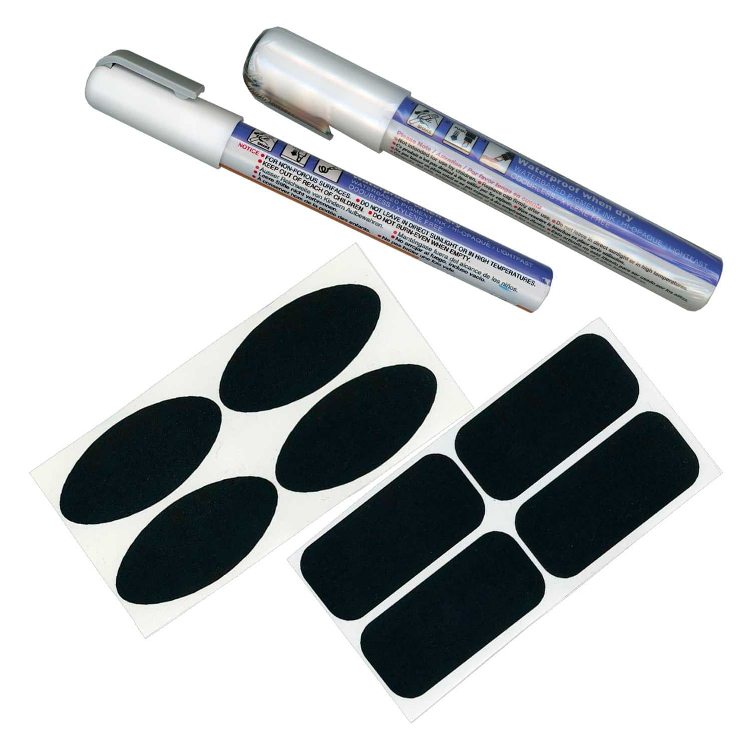 Cohas Liquid Chalk Markers in Twin Pack includes 2 White Waterproof Markers, Fine 1mm and Chisel 6mm Tip