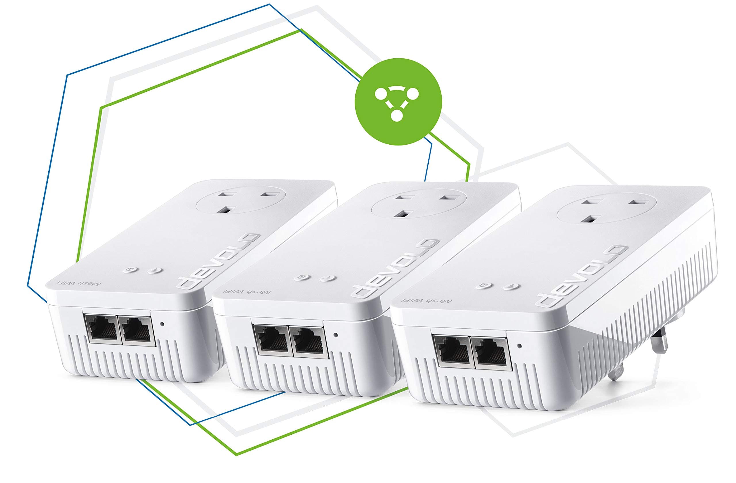 devolo MESH 2-2400 Wi-Fi 5 Whole Home Kit | 3x Magic Mesh Wi-Fi 5 Adapters | 4k/ 8k UHD Streaming | Stable Home Working (Up to 2400 Mbps Powerline Backbone, Mesh Wi-Fi 5, G.hn, 6x Gb ports)