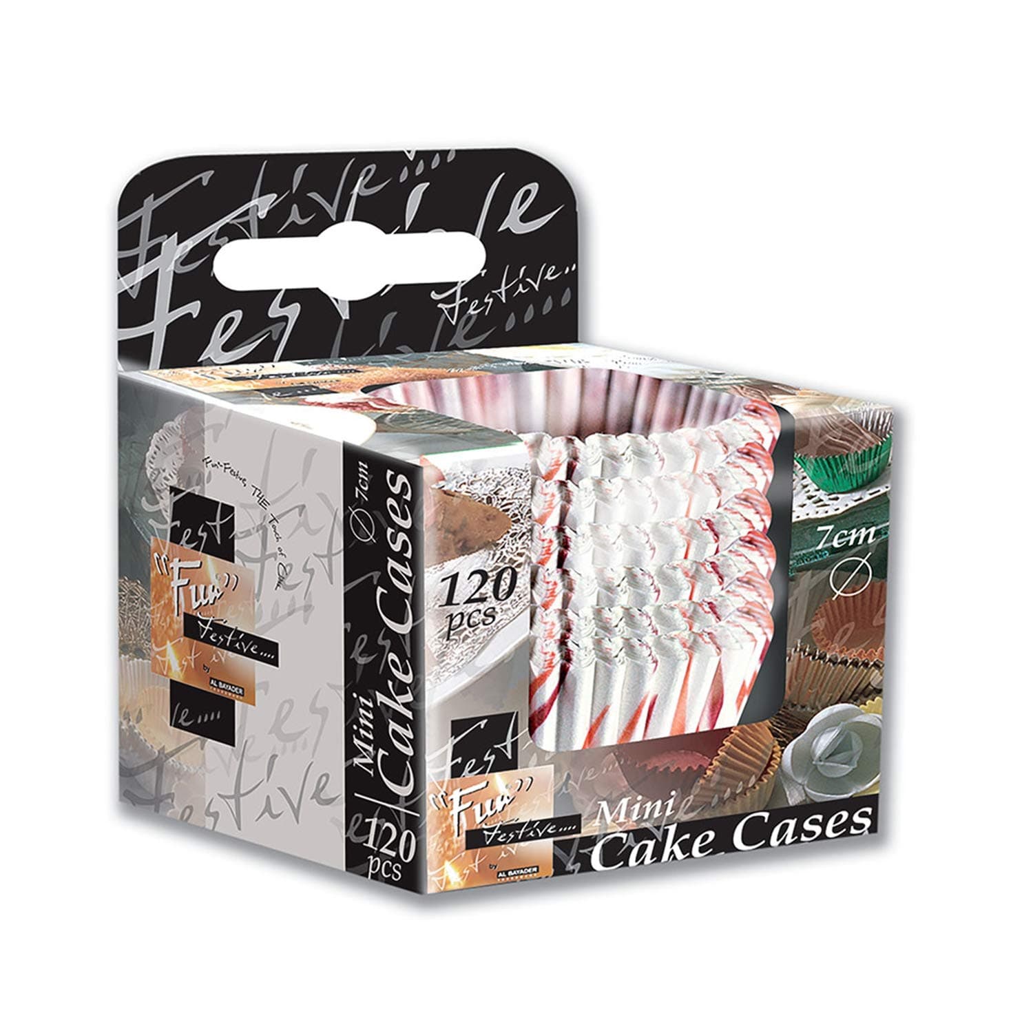 Fun® Festive Disposable Paper CakeCase Baking Mould Liners 7cm, Pack of 120