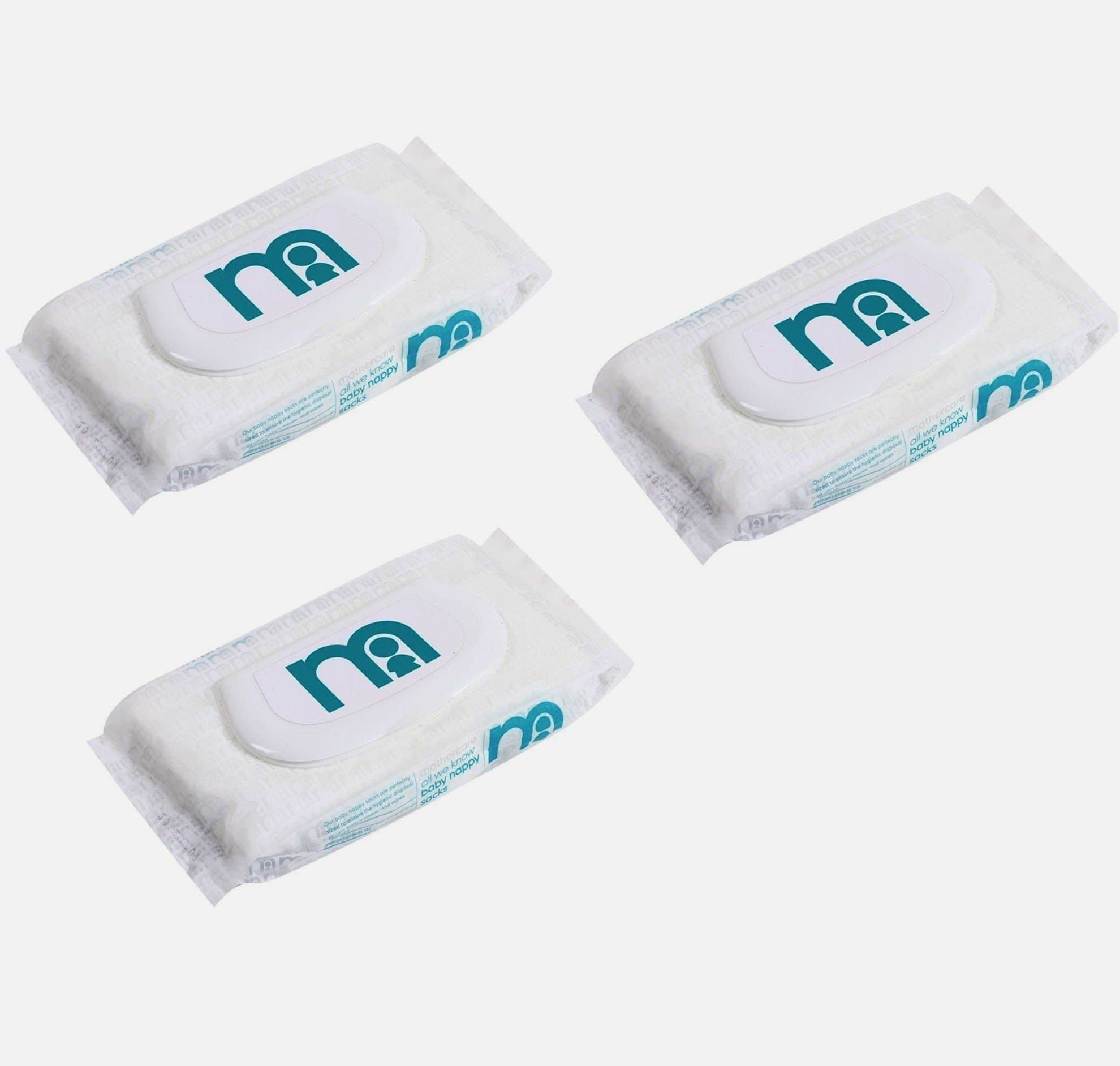 Mothercare 3 Count Unscented Plastic Rectangular Nappy Sacks (Baby Waste)