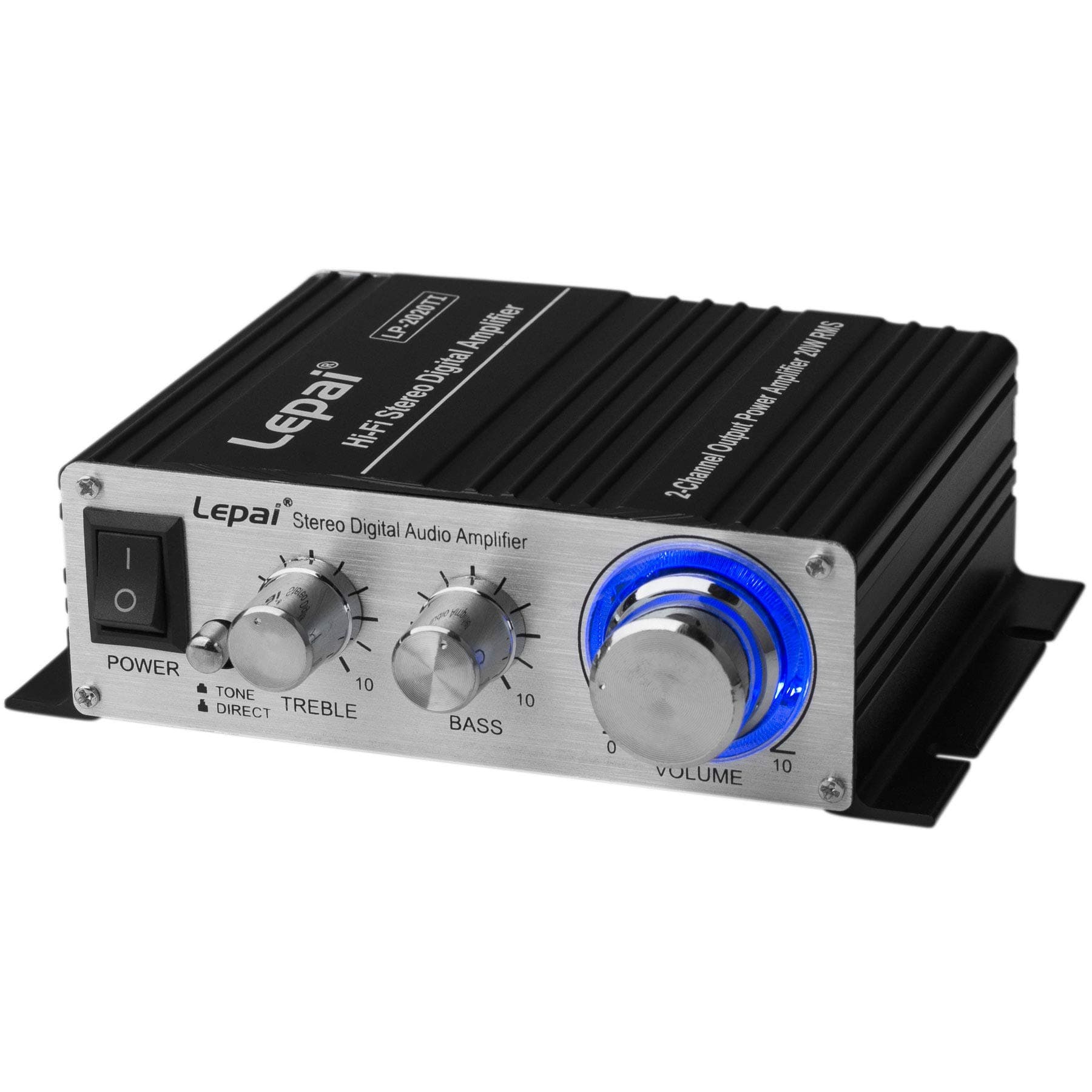 LP-2020TI Hi-Fi Mini Class D Stereo Amplifier - 20W Max at 4 Ohms, 12W Max at 8 Ohms, Digital Audio Solution with Power Supply