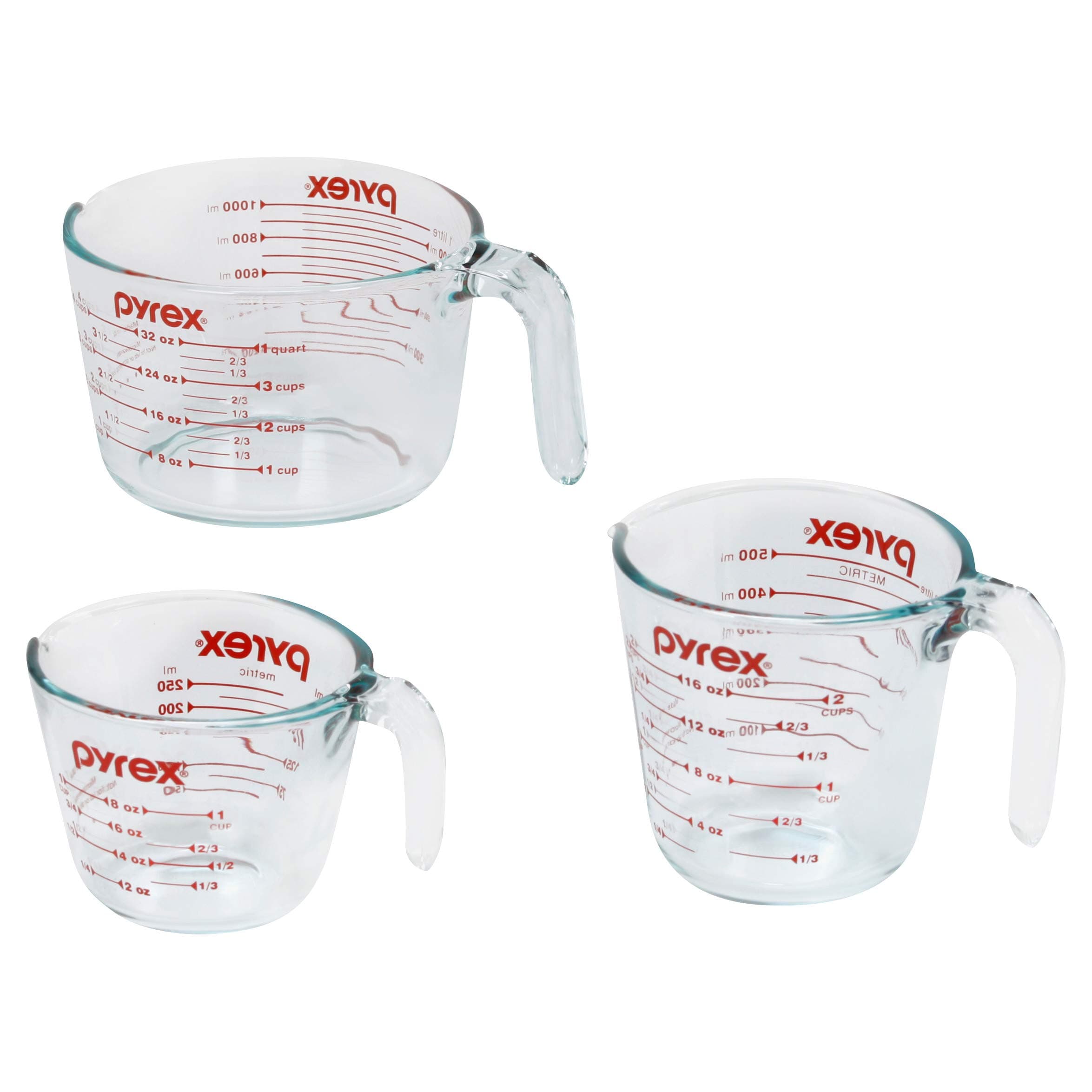 Pyrex 3-Piece Glass Measuring Cup Set