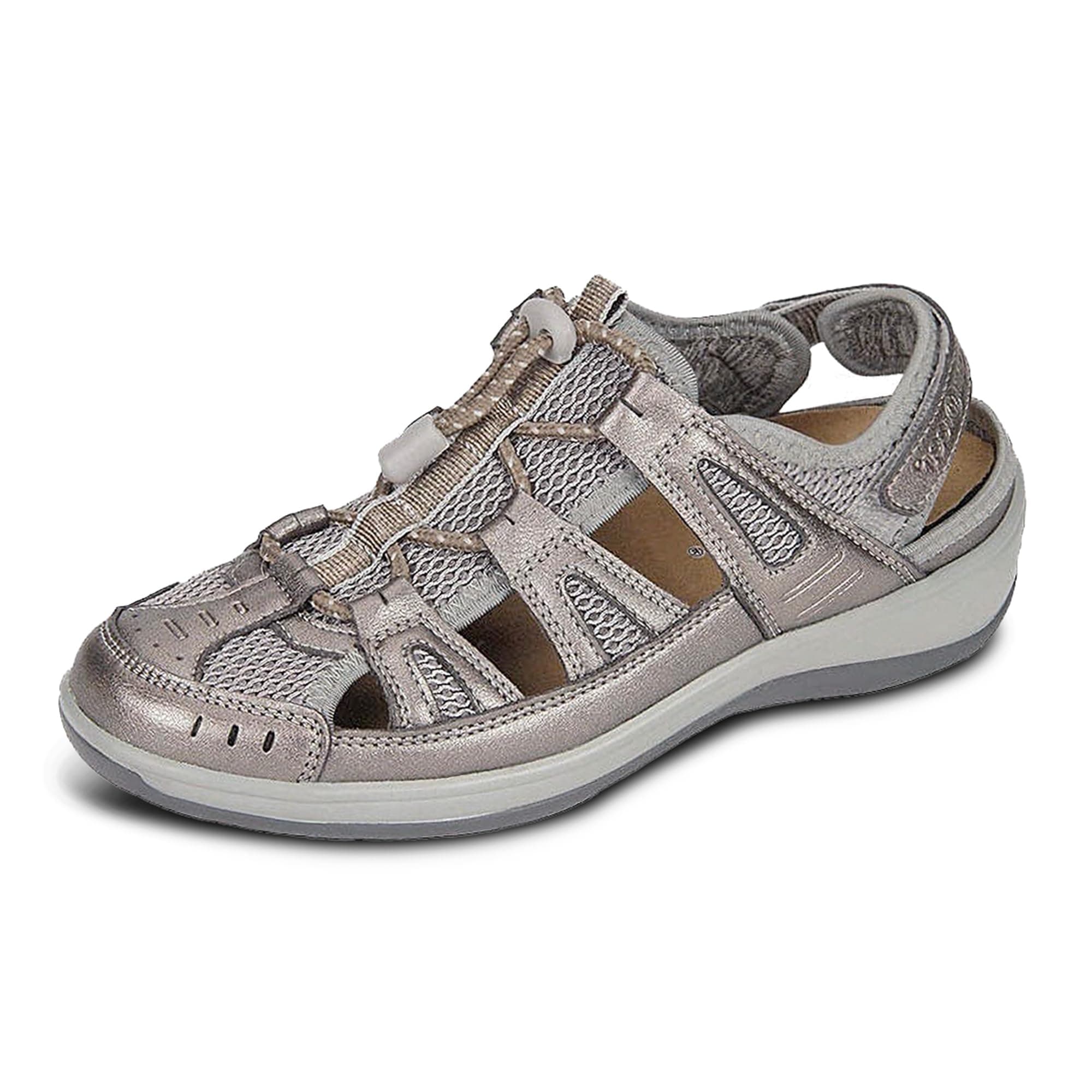 Orthofeet Women's Orthopedic Verona Adjustable Closed-Toe Fisherman Sandal