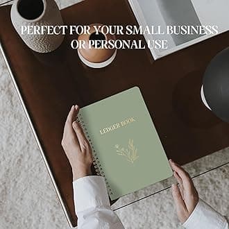 Accounting Ledger Book - Expense Tracker Notebook for Home Budget Tracking - A5 Finance Book - Bill Tracker Notebook for Small Business Bookkeeping - Finance Planner - Expense Ledger Book