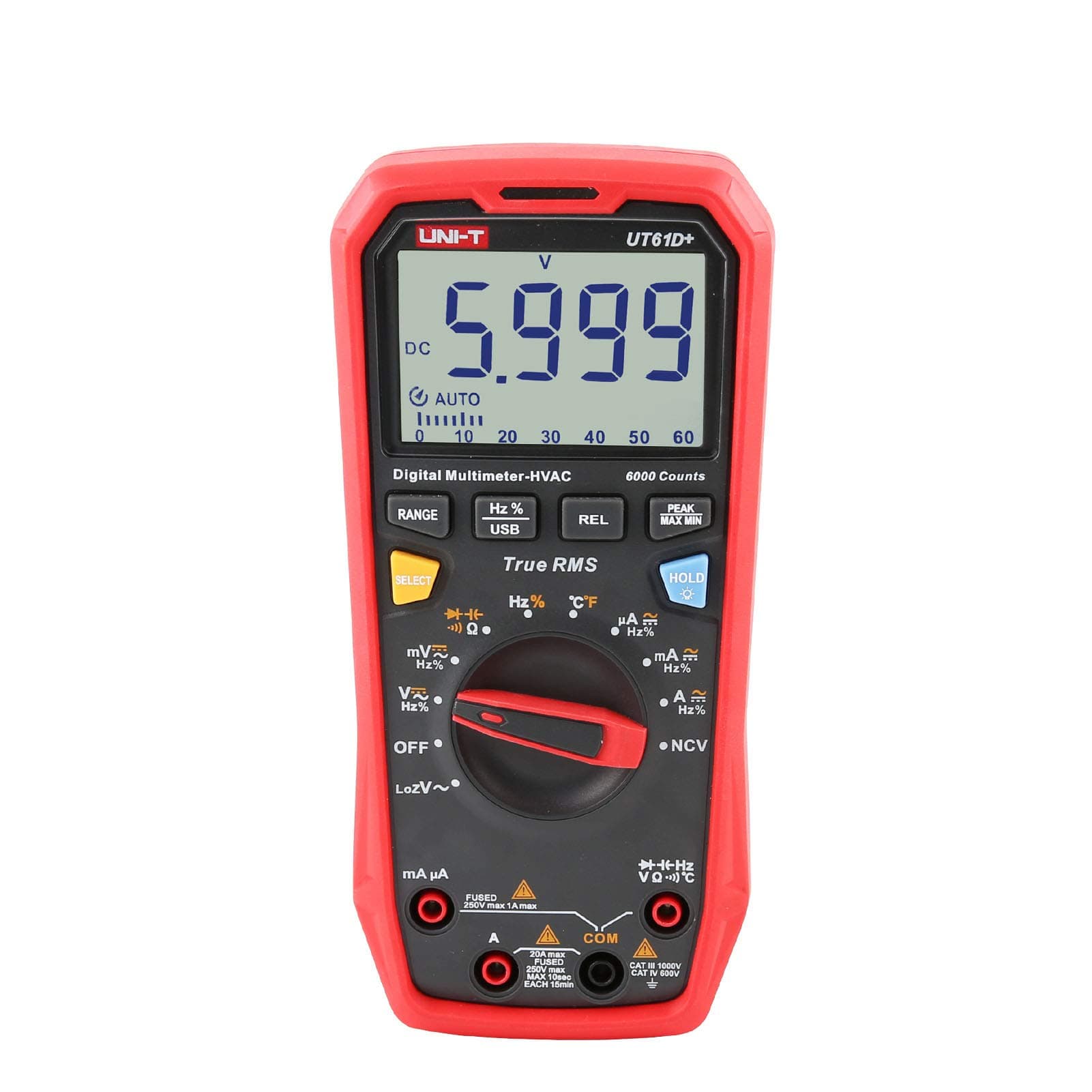 UT61D+ Digital Multimeter True RMS AC/DC Voltage Current Resistance Capacitance Tester