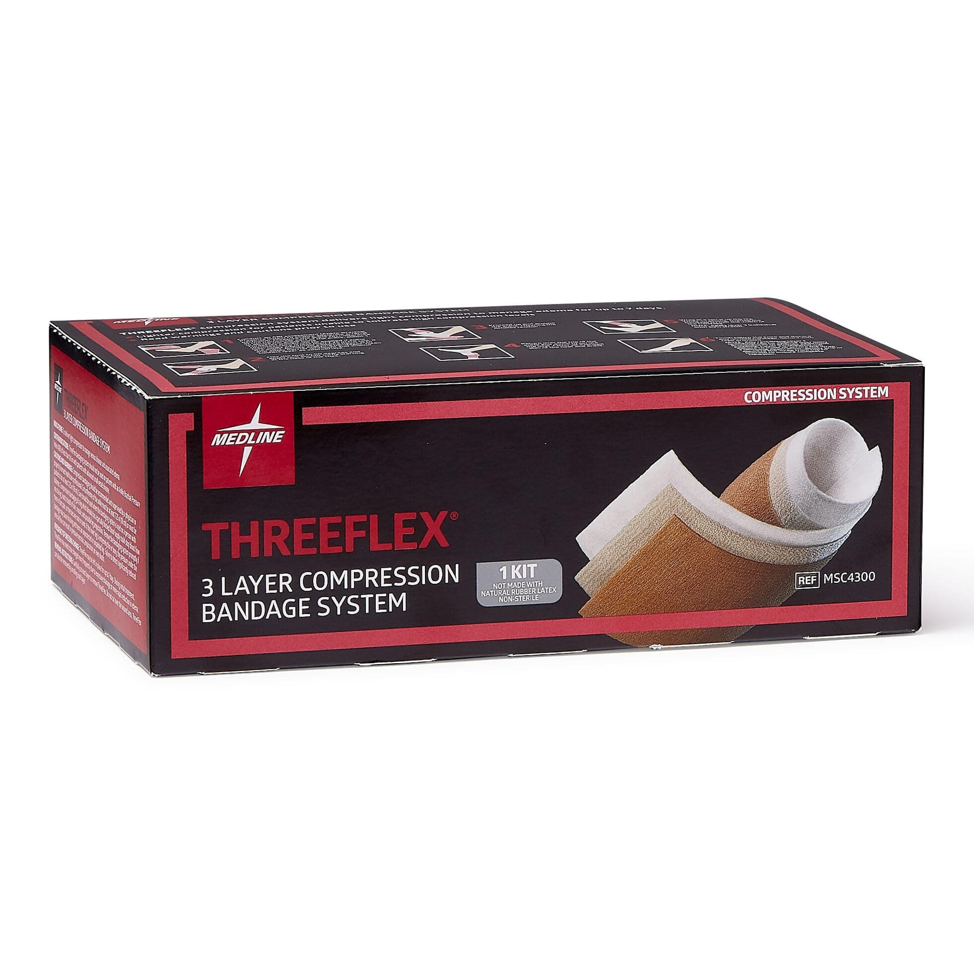 MedlineThree-Flex Bandage System, 3-Layer (Pack of 8)