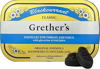 GRETHER'S Pastilles Blackcurrant Formula for Dry Mouth and Sore Throat Relief - 24 Lozenges, 60g