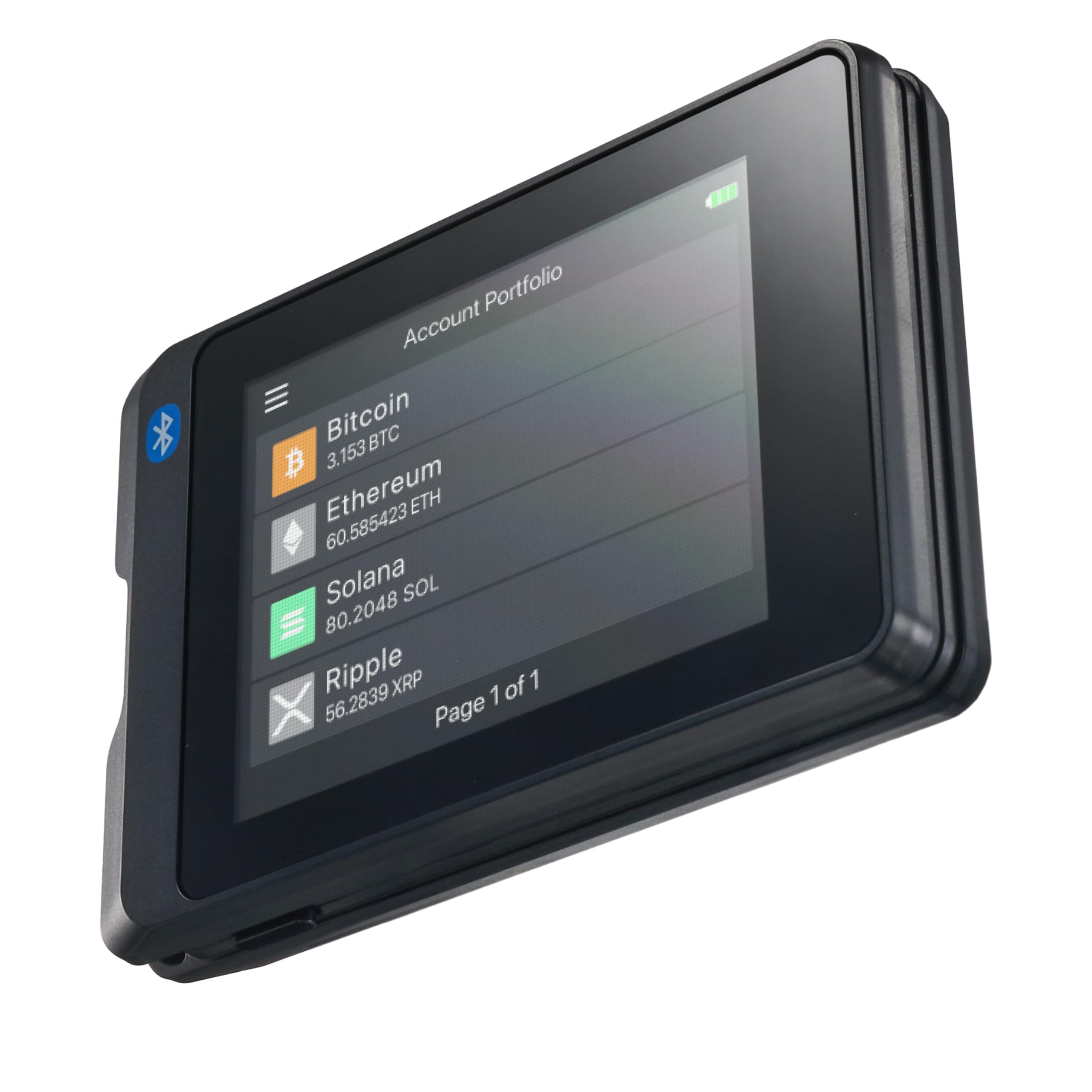 W20 - Most Secure Crypto Hardware Wallet w/Bluetooth - Large Touchscreen - Easily Manage Your Bitcoin, Ethereum, BTC, ETH, SOL, LTC, Doge, BNB, Dash, XLM, ERC20, BSC and More