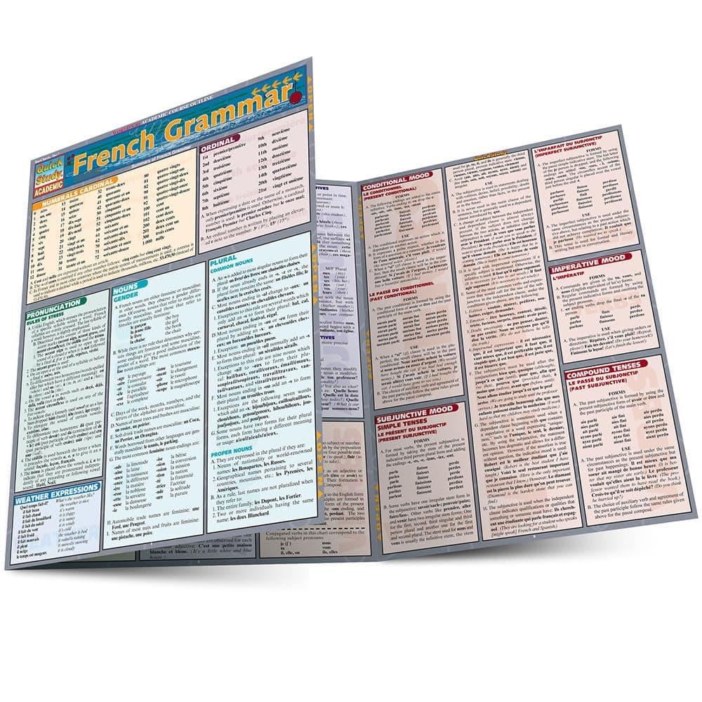French Grammar: QuickStudy Laminated Reference Guide