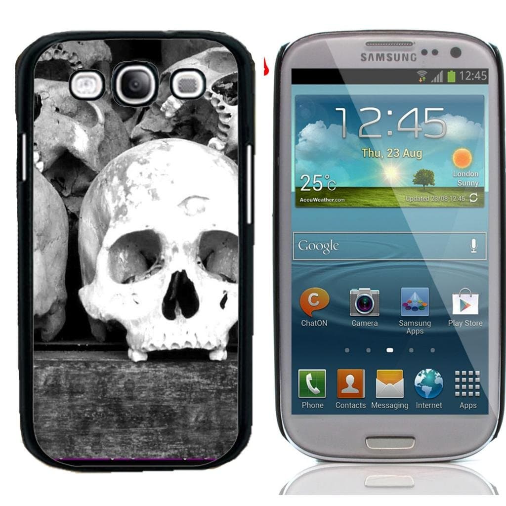 Sugar Skull Bone Hard Plastic and Aluminum Back Case for LG Optimus L70