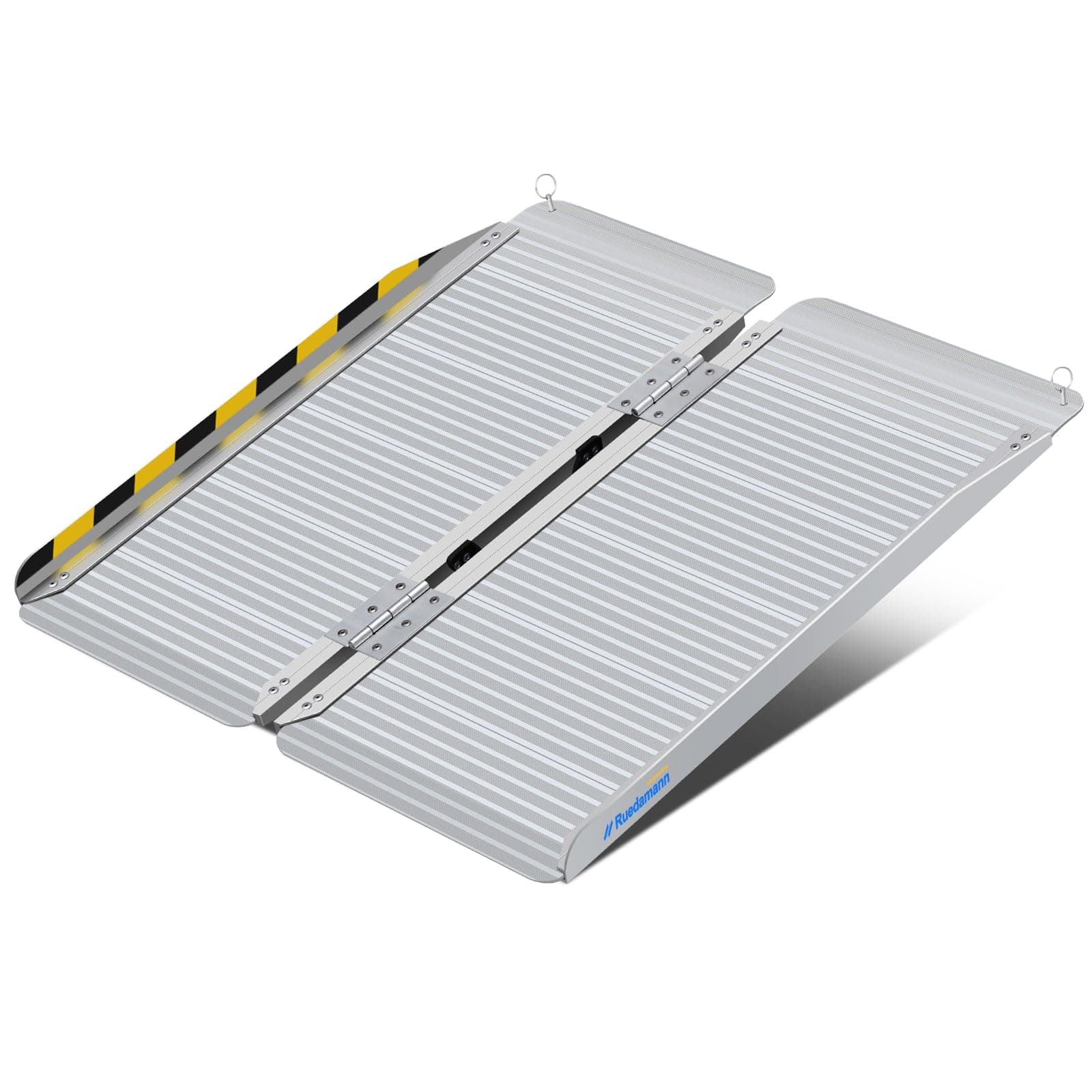 Ruedamann 35.8" L×28.1" W Threshold Ramp,3ft Wheelchair Ramps,Using Height 6",600lbs Capacity for Home,Steps,Stairs,Handicaps,Doorways,Aluminum Folding Ramps for Wheelchairs