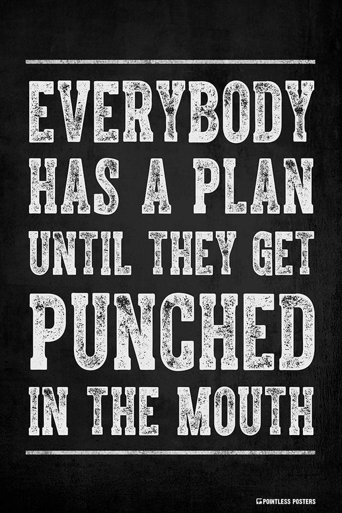 Everybody Has A Plan Until They Get Punched In The Mouth Poster Print