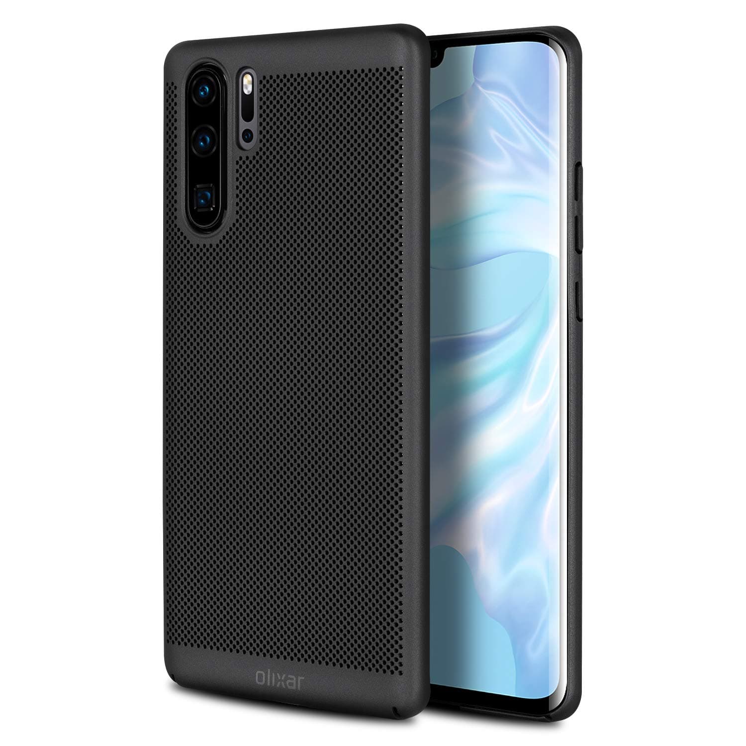 Olixar for Huawei P30 Pro Thin Case - Heat Dissipating Mesh Cover - Cooling Breathable - Wireless Charging Compatible - Black