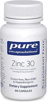 Pure Encapsulations Zinc Picolinate Highly Absorbable Hypoallergenic Supplement- 60 Capsules (30mg)