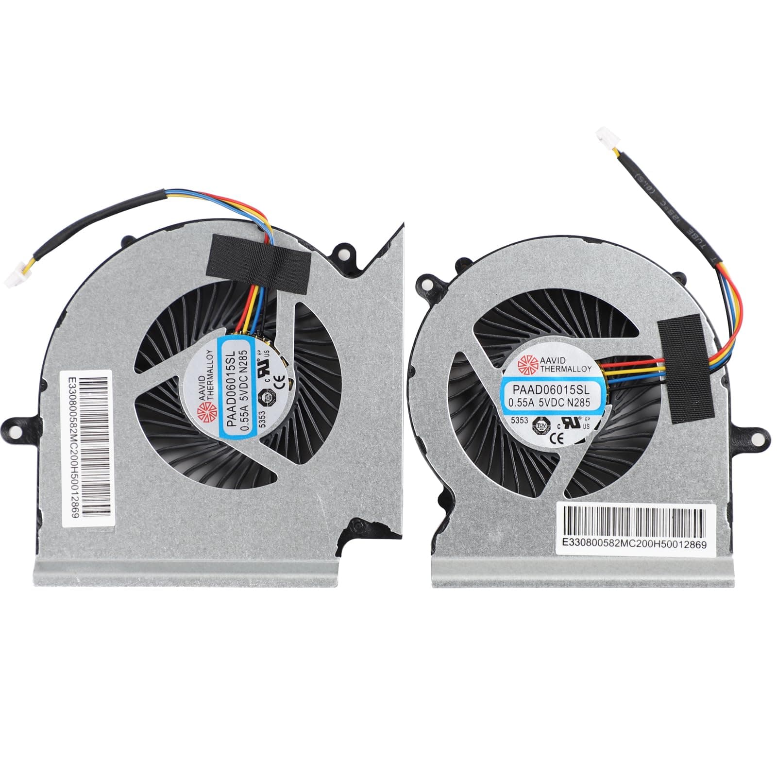 YAEHUYING New CPU+GPU Cooling Fan Replacement for MSI GE65 GL65 GP65 WE65 Leopard MS-16U1 MS-16U5 MS-16U7 P/N: PABD07012SH PAAD06015SL N285 N425 N426