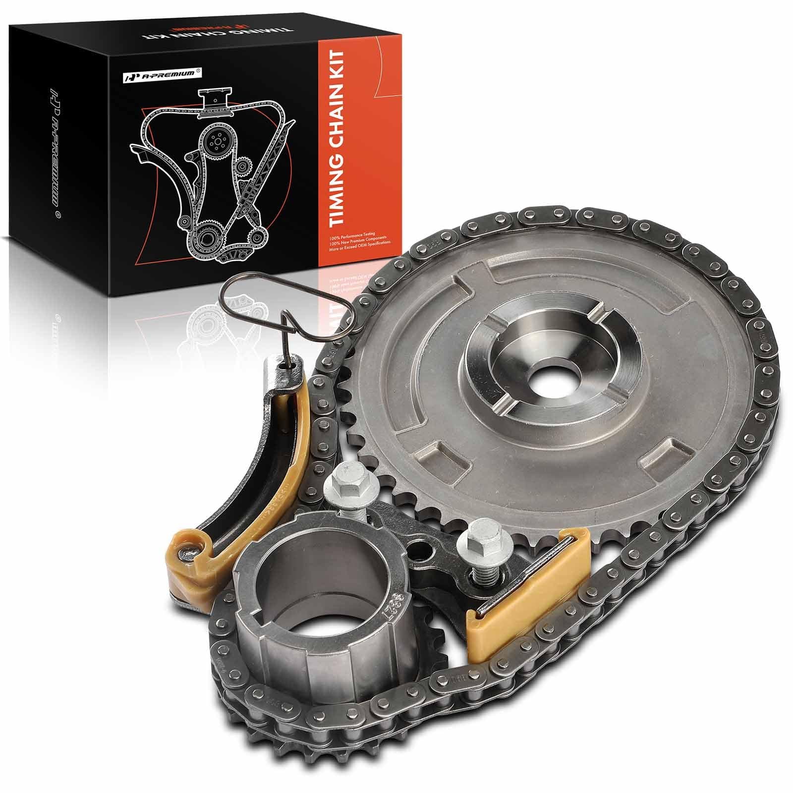 Engine Timing Chain Kit W/Tensioner [OHV 8Cyl 4.3 4.8 5.3 6.0 6.2L] Compatible with Chevy, GMC, Hummer, Saab, Pontiac, Cadillac & Buick - Express, Silverado, Camaro, Sierra, H3, Yukon & More