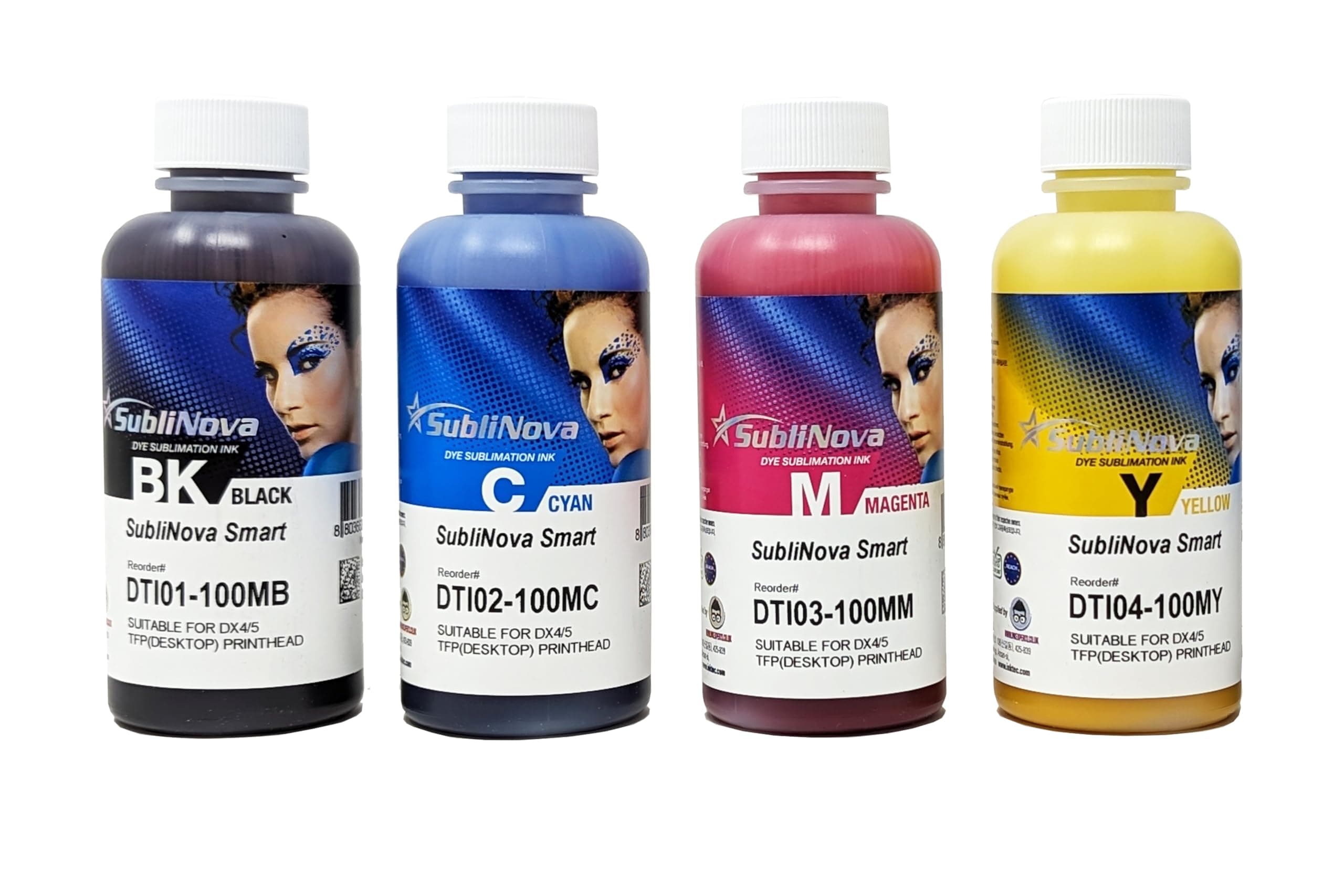 Tec Sublinova Smart DTI Dye Sublimation s (4 Colour Set (C,M,Y,K), 100ml)